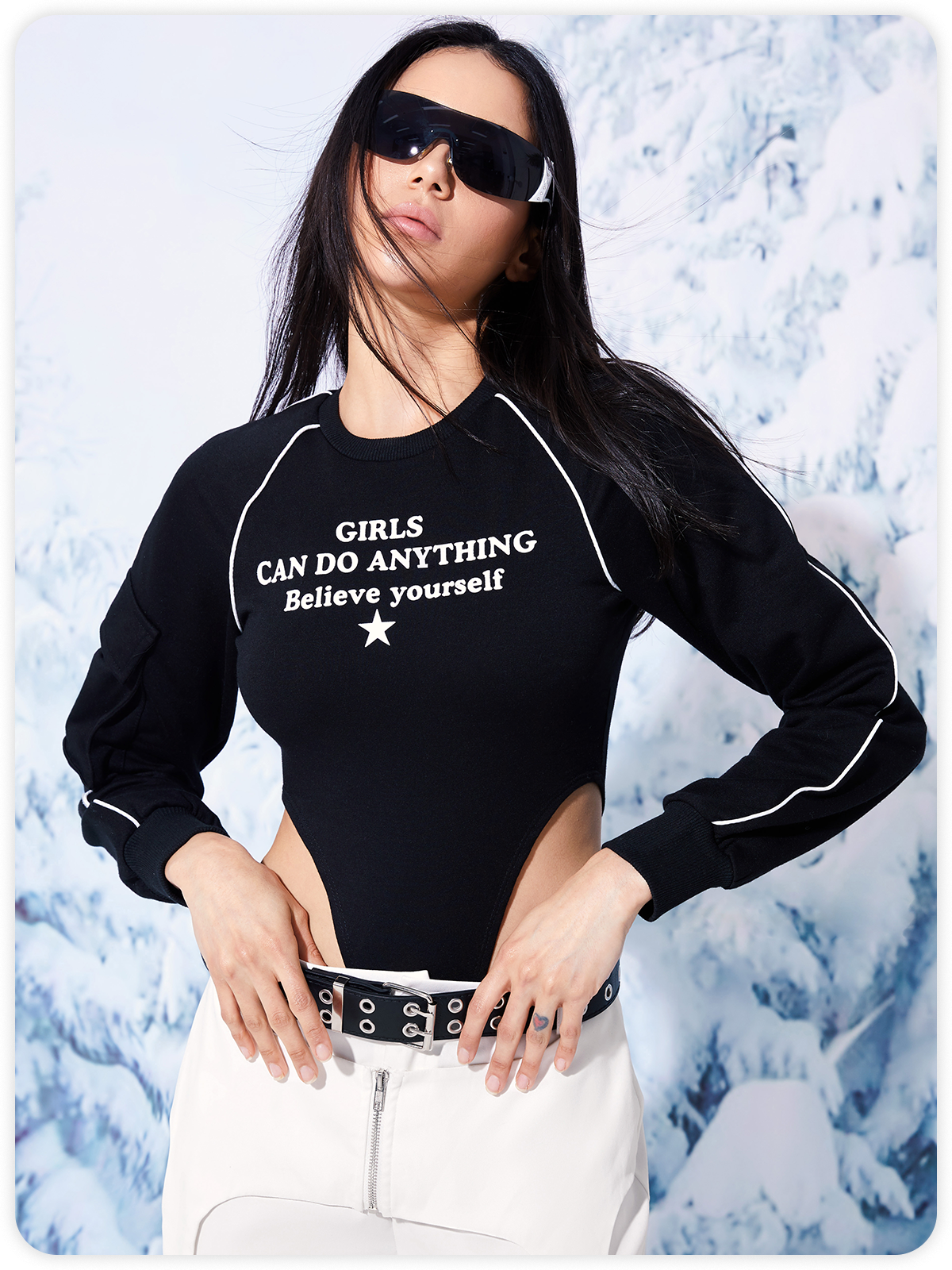 Street Black Letter Bodysuit