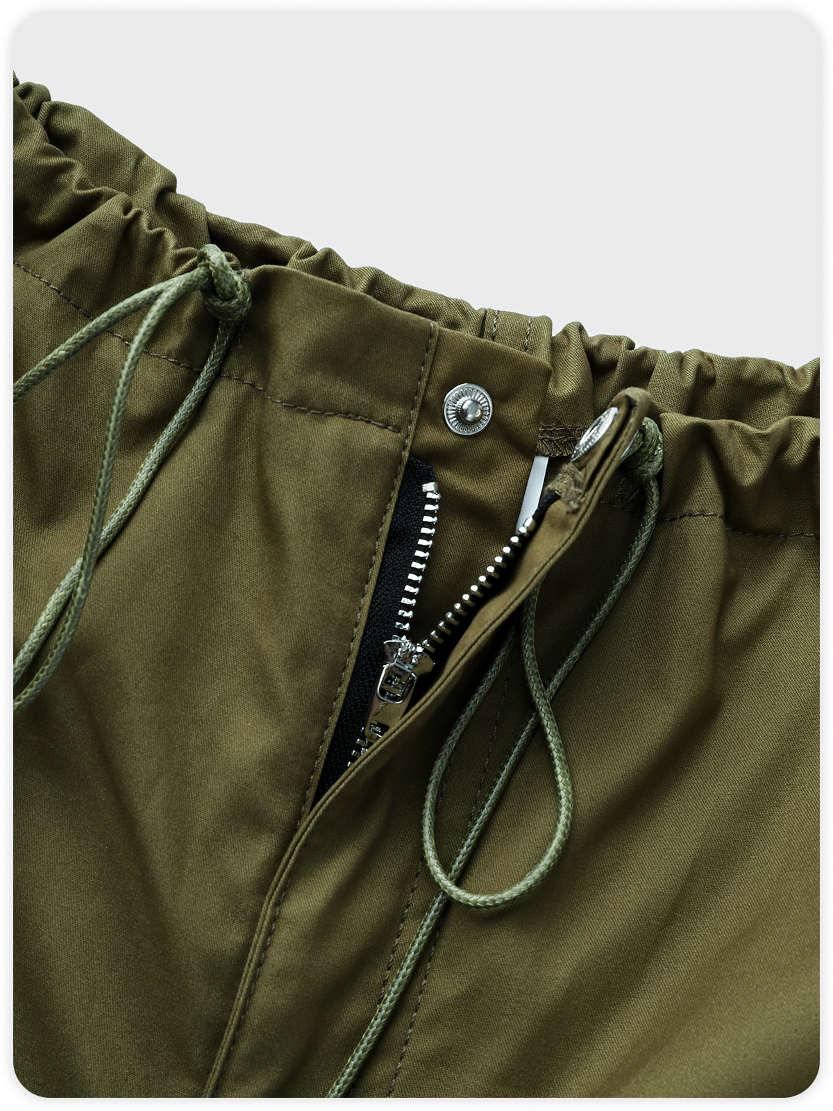 Street Black Cargo Drawstring Bottom Pants