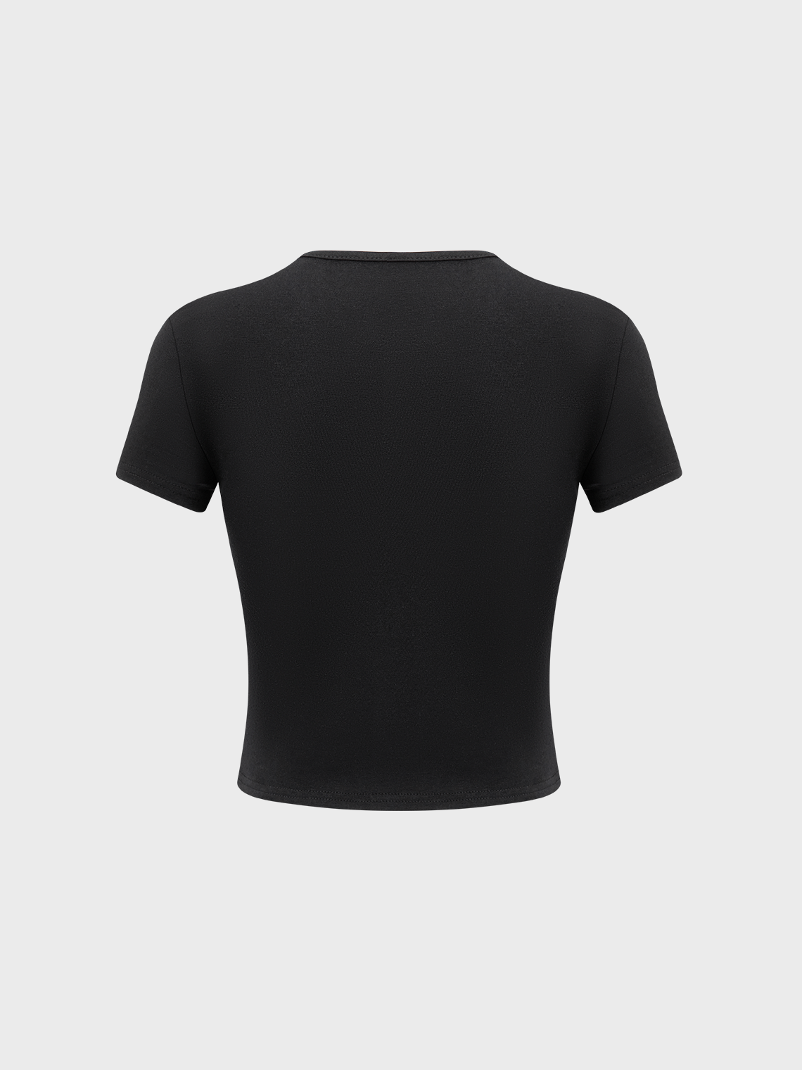 【Final Sale】Y2K Black Letter Color Block Top T-Shirt