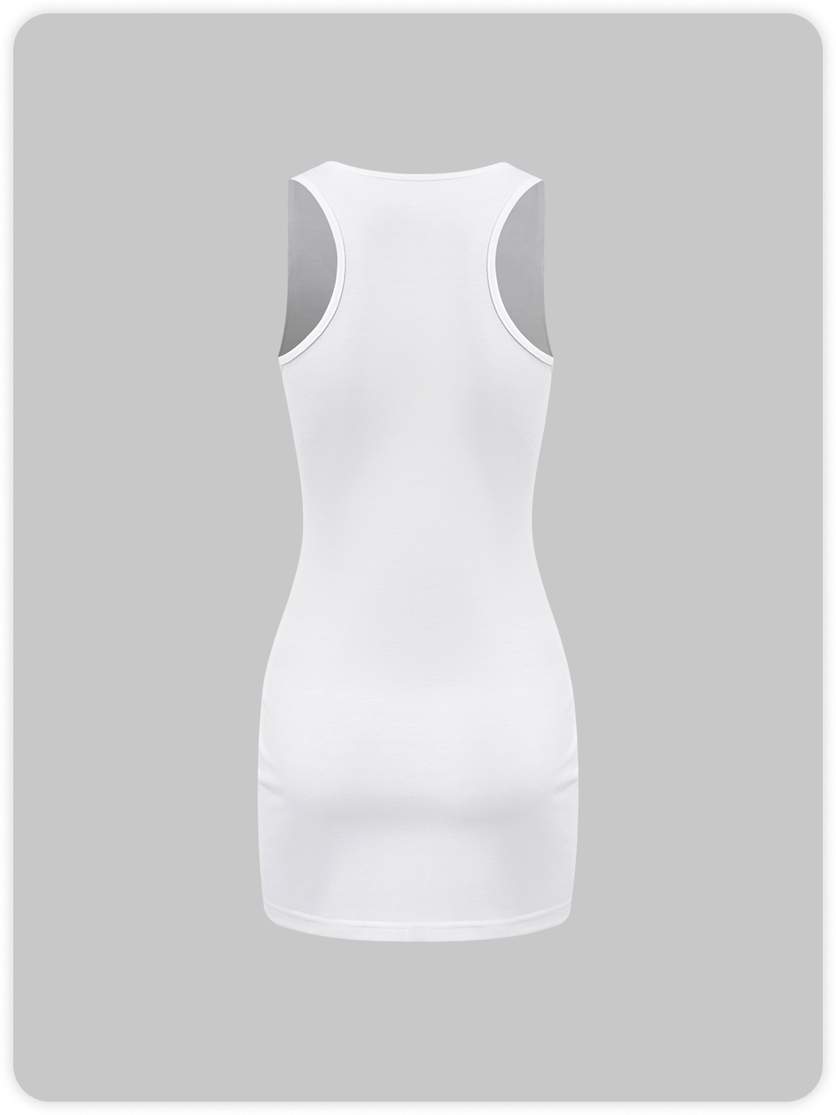 【Final Sale】Street White Geometric Dress Mini Dress