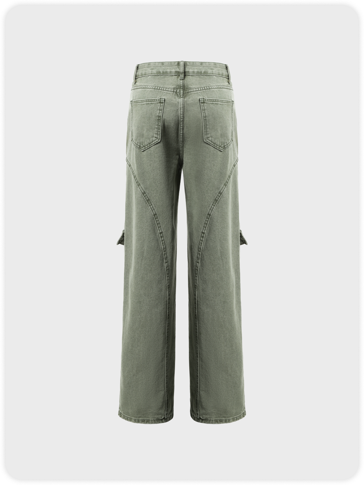 Street Green Pockets Bottom Pants