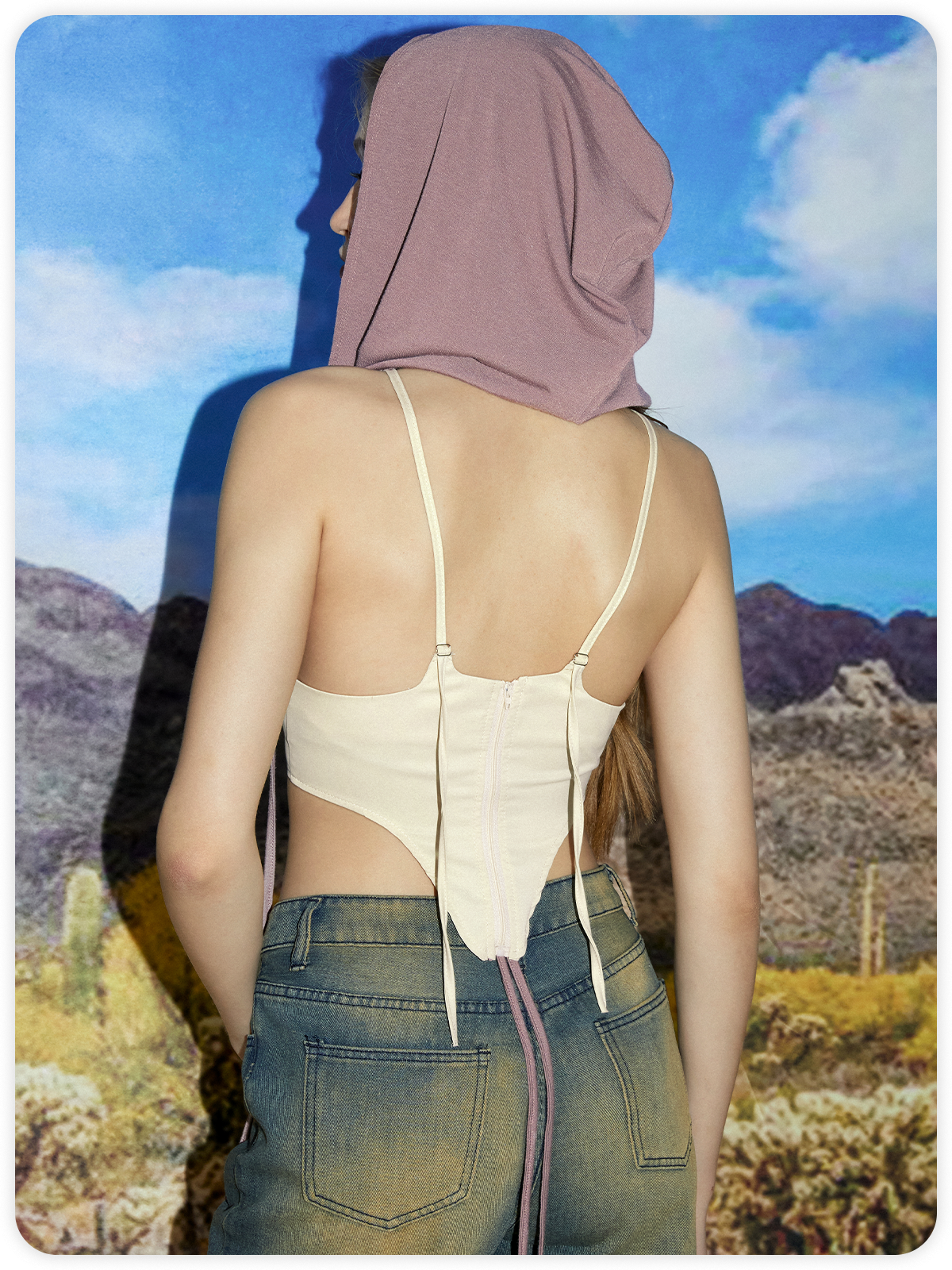 Punk Apricot Hooded Top Tank Top & Cami