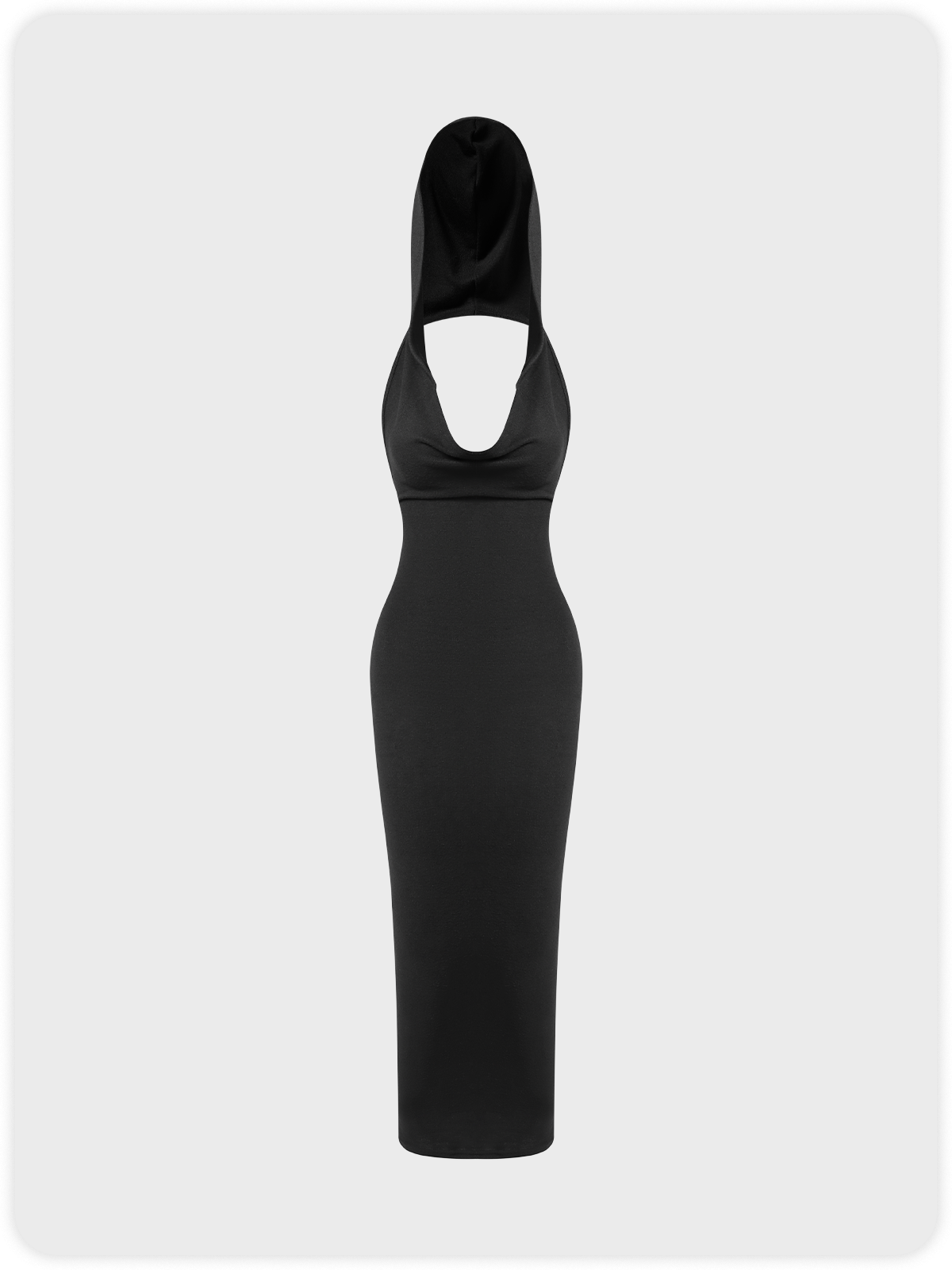 Punk Black Cut out Dress Midi Dress