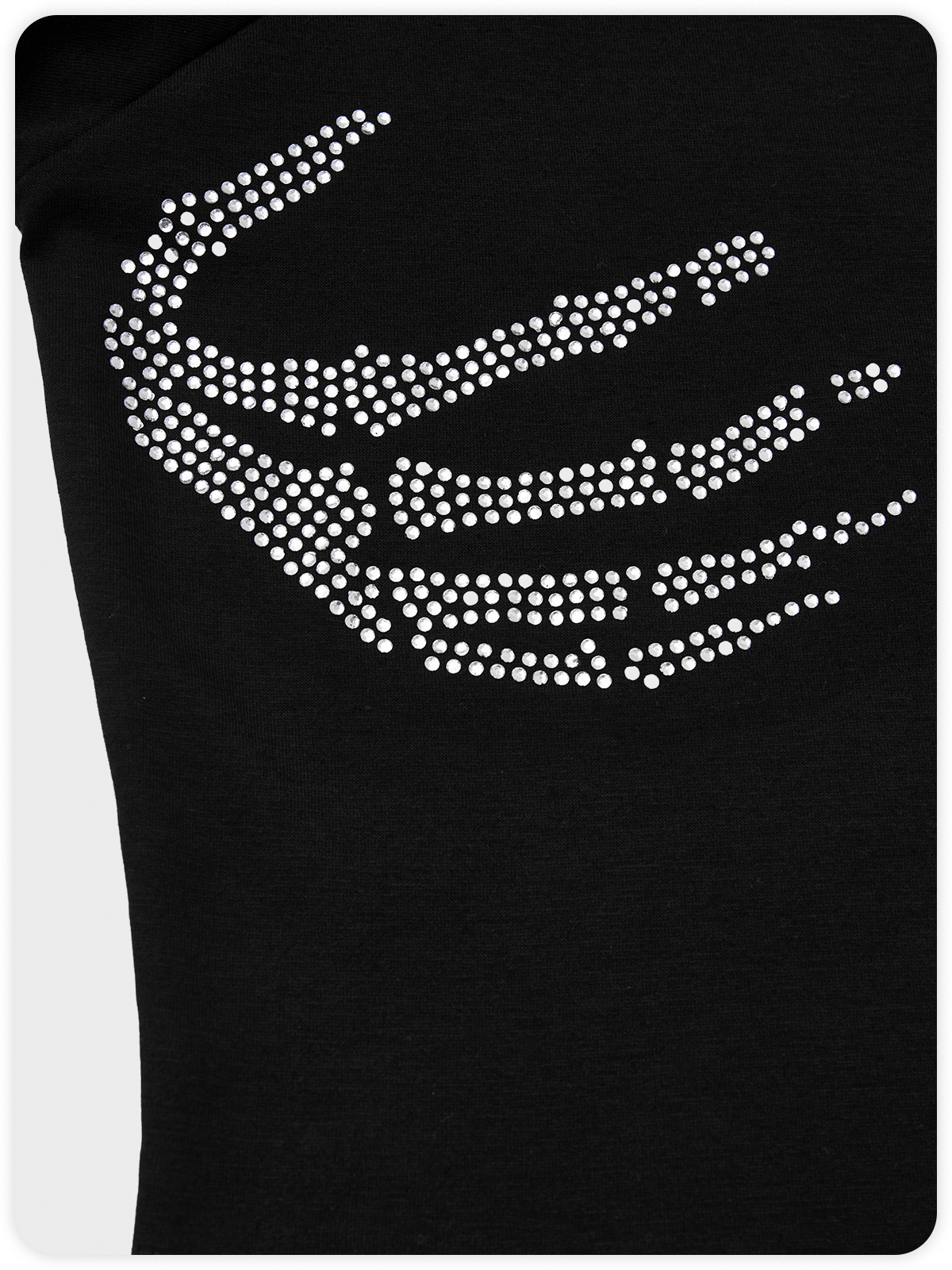 Street Black Hand print Body print Top T-Shirt