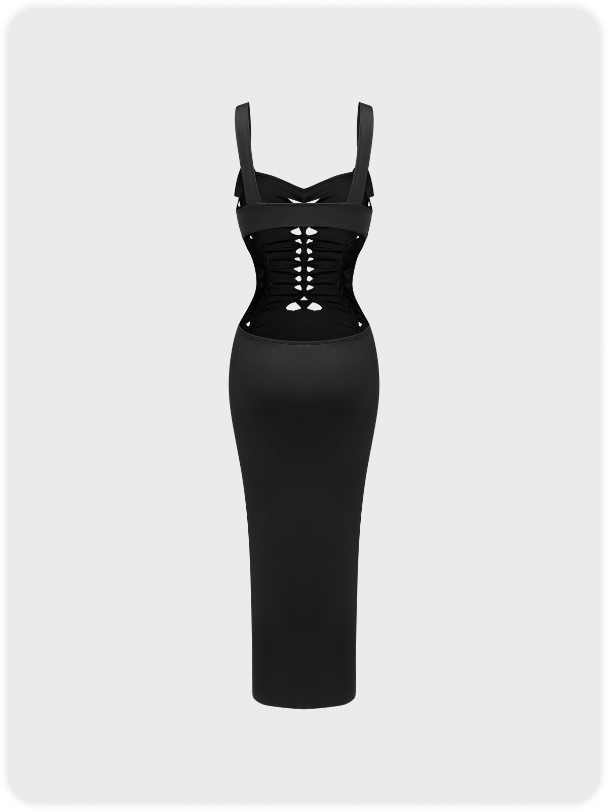 Street Brown Cut Out Dress Midi Dress