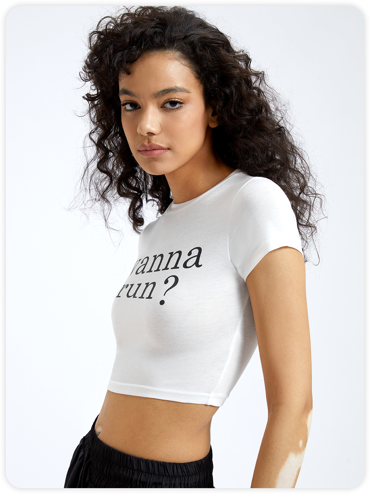 Y2k White Text letters Top T-Shirt