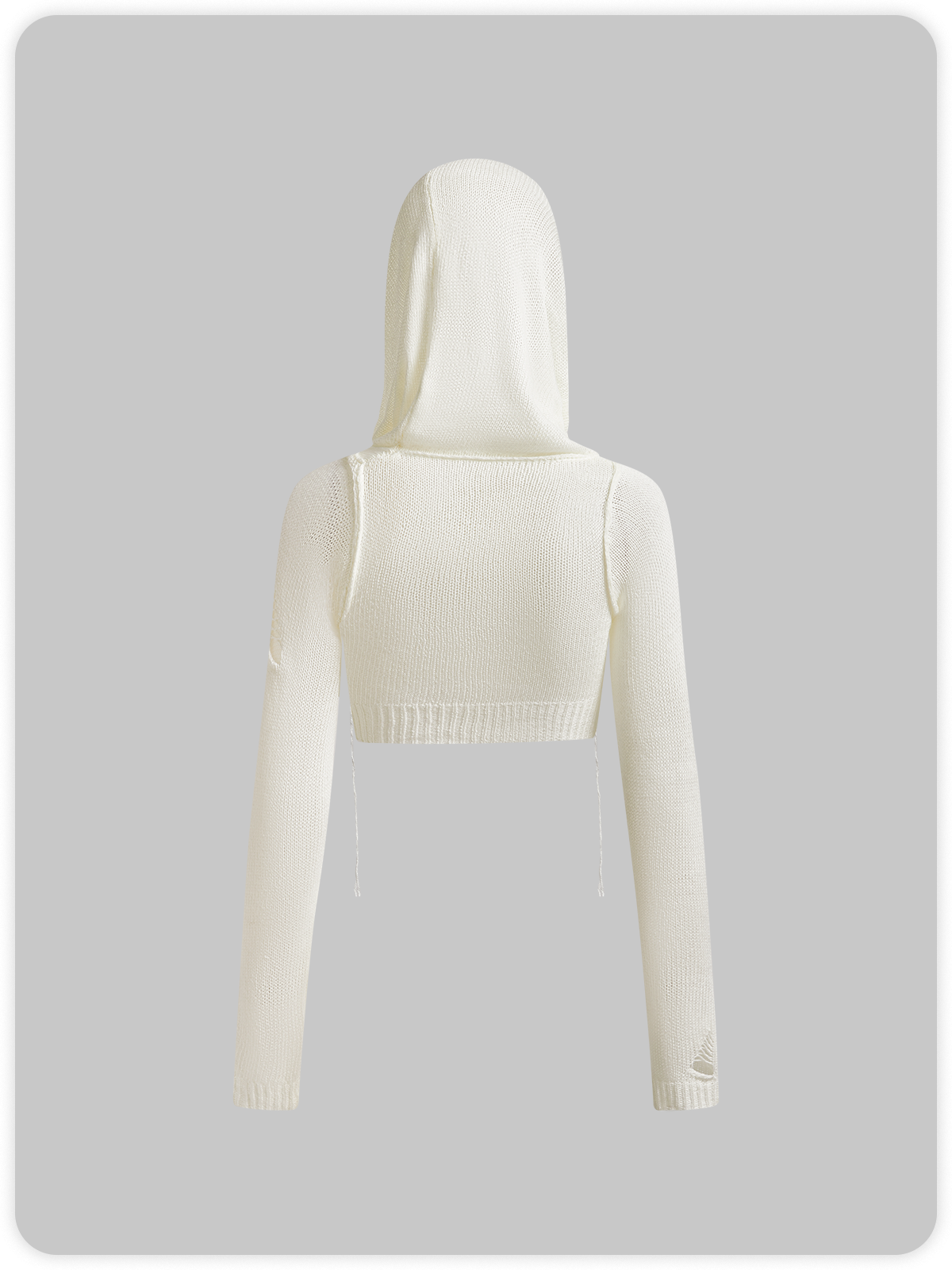 Edgy Black Hooded Cut Out Top Sweater