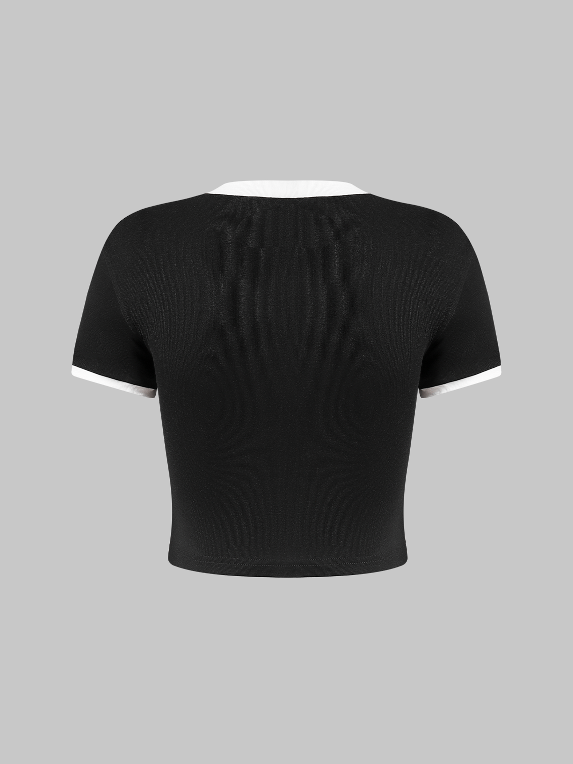 【Final Sale】Street Black-white Tchwork Colorblock Top T-Shirt
