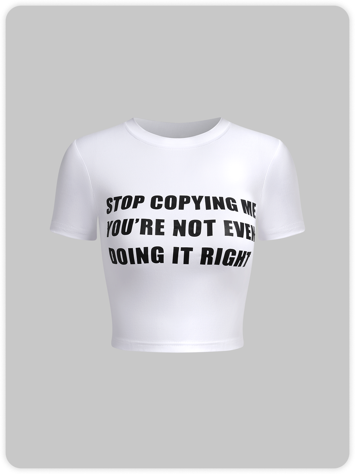 Street White Basic Top T-Shirt