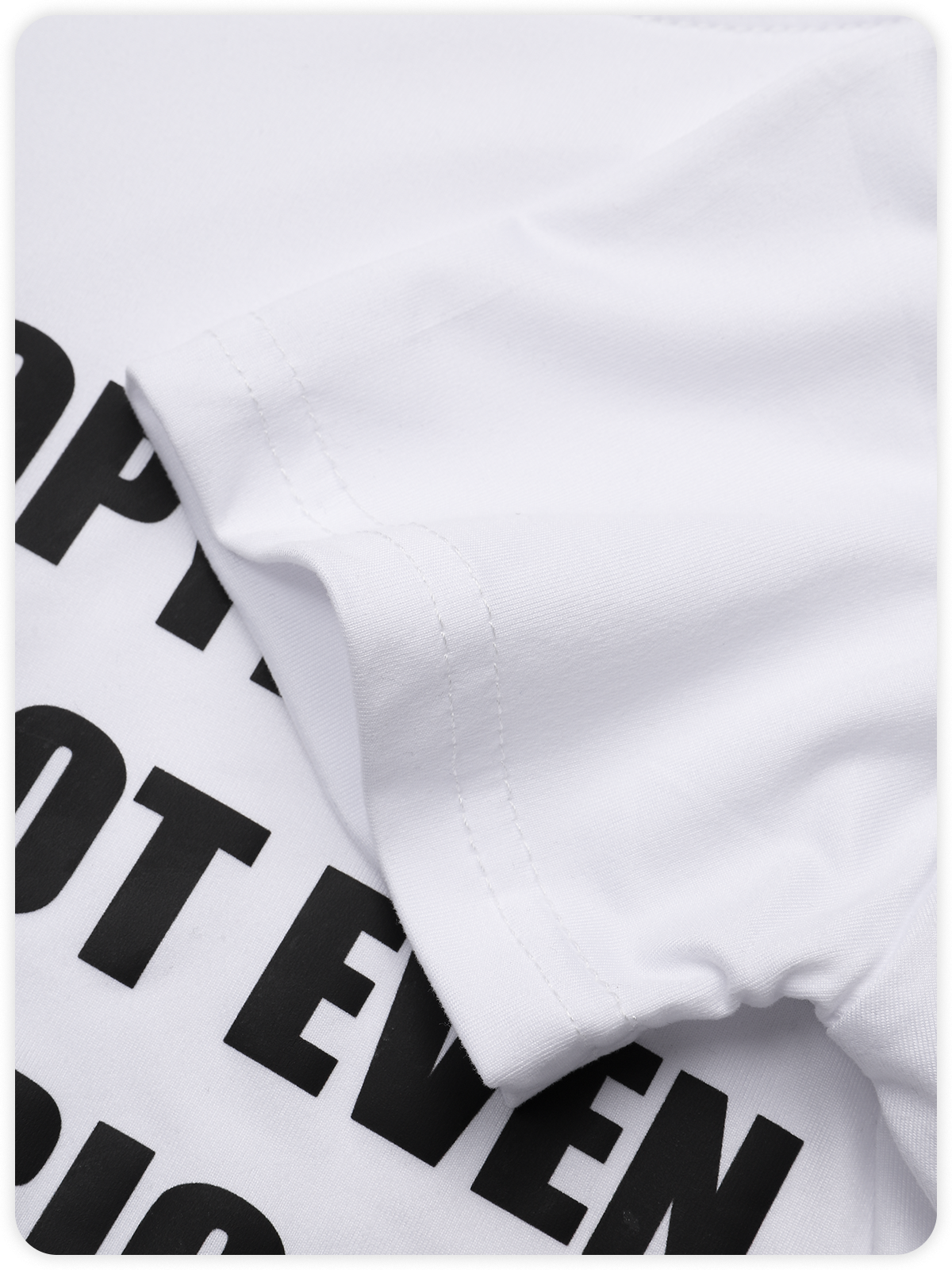 Street White Basic Top T-Shirt