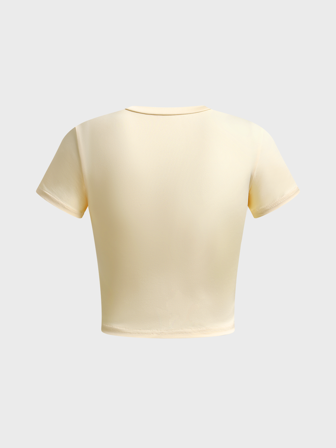 Y2K Khaki Letter Body print Top T-Shirt