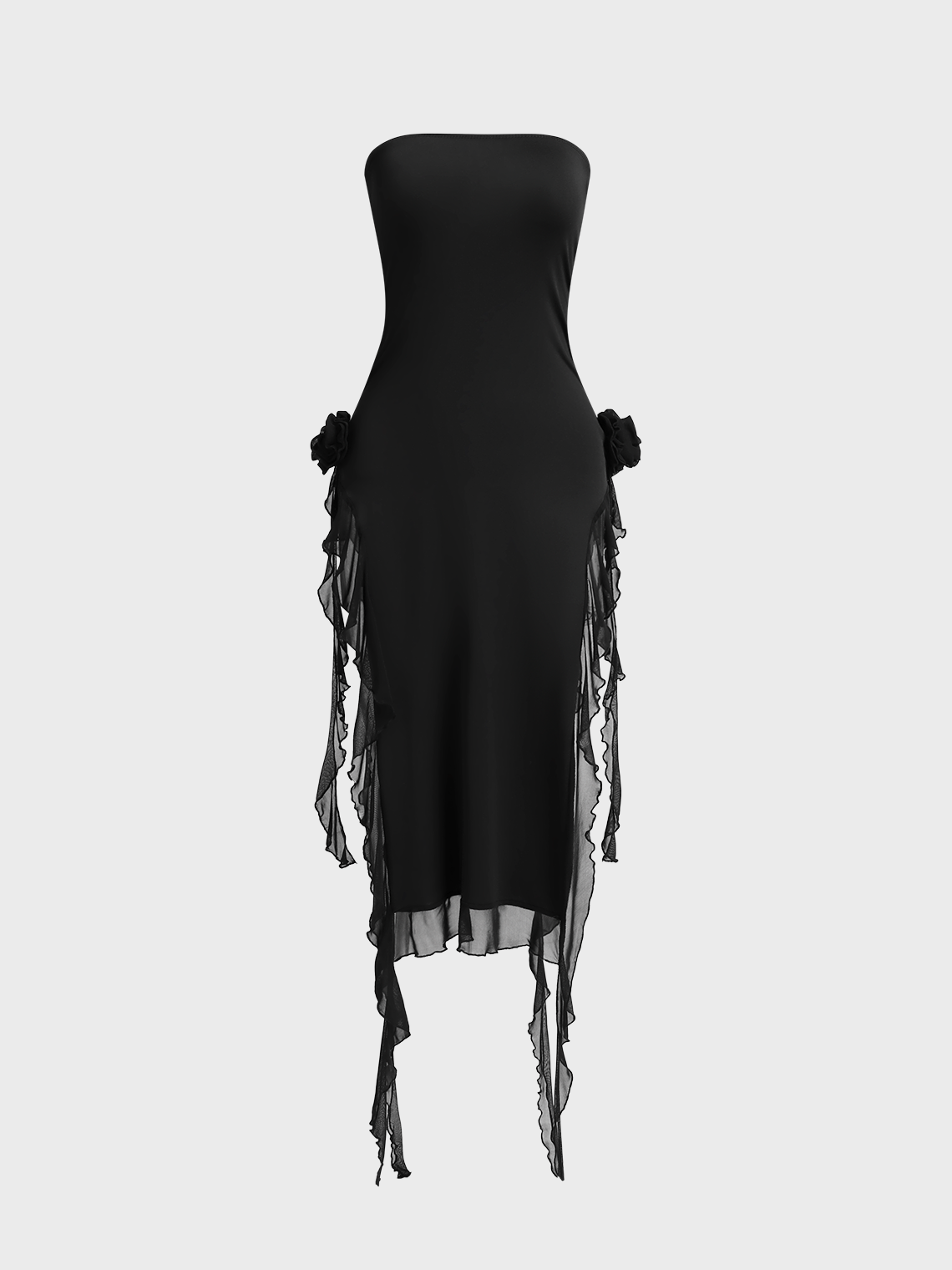 【Final Sale】Y2k Balletcore White Split Dress Midi Dress