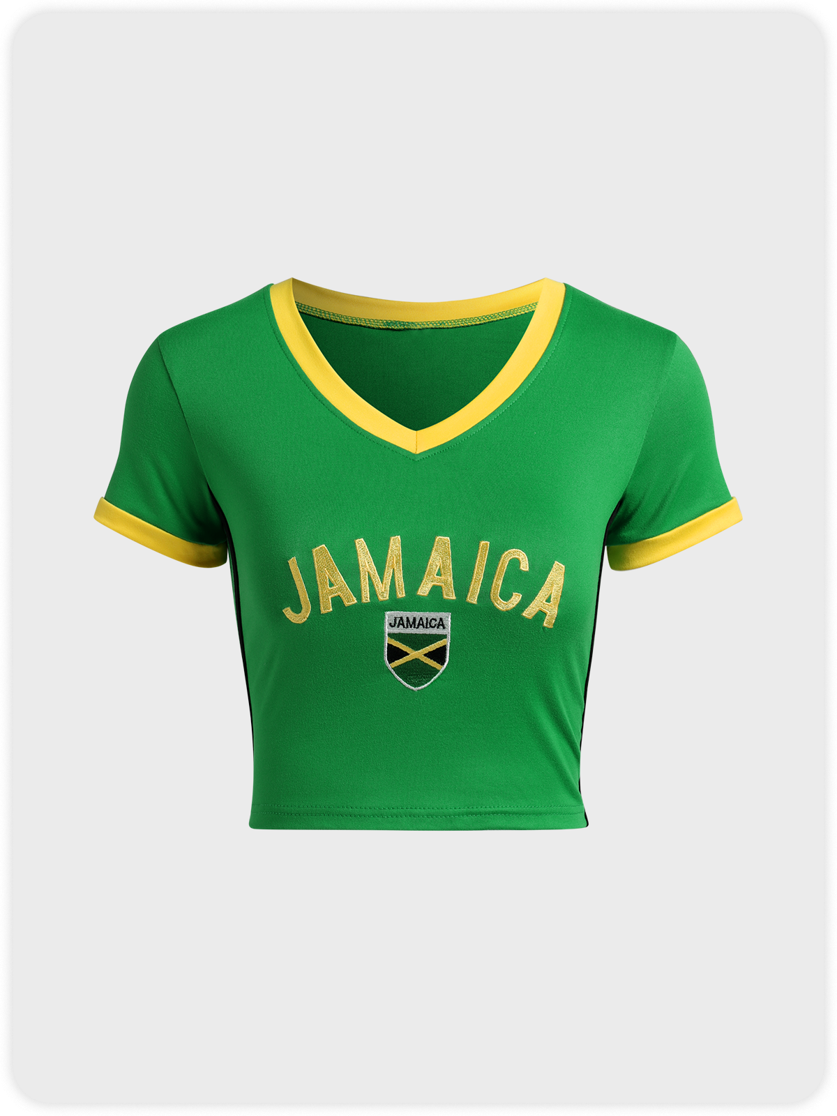 Jamaica Color block Basic Top T-Shirt