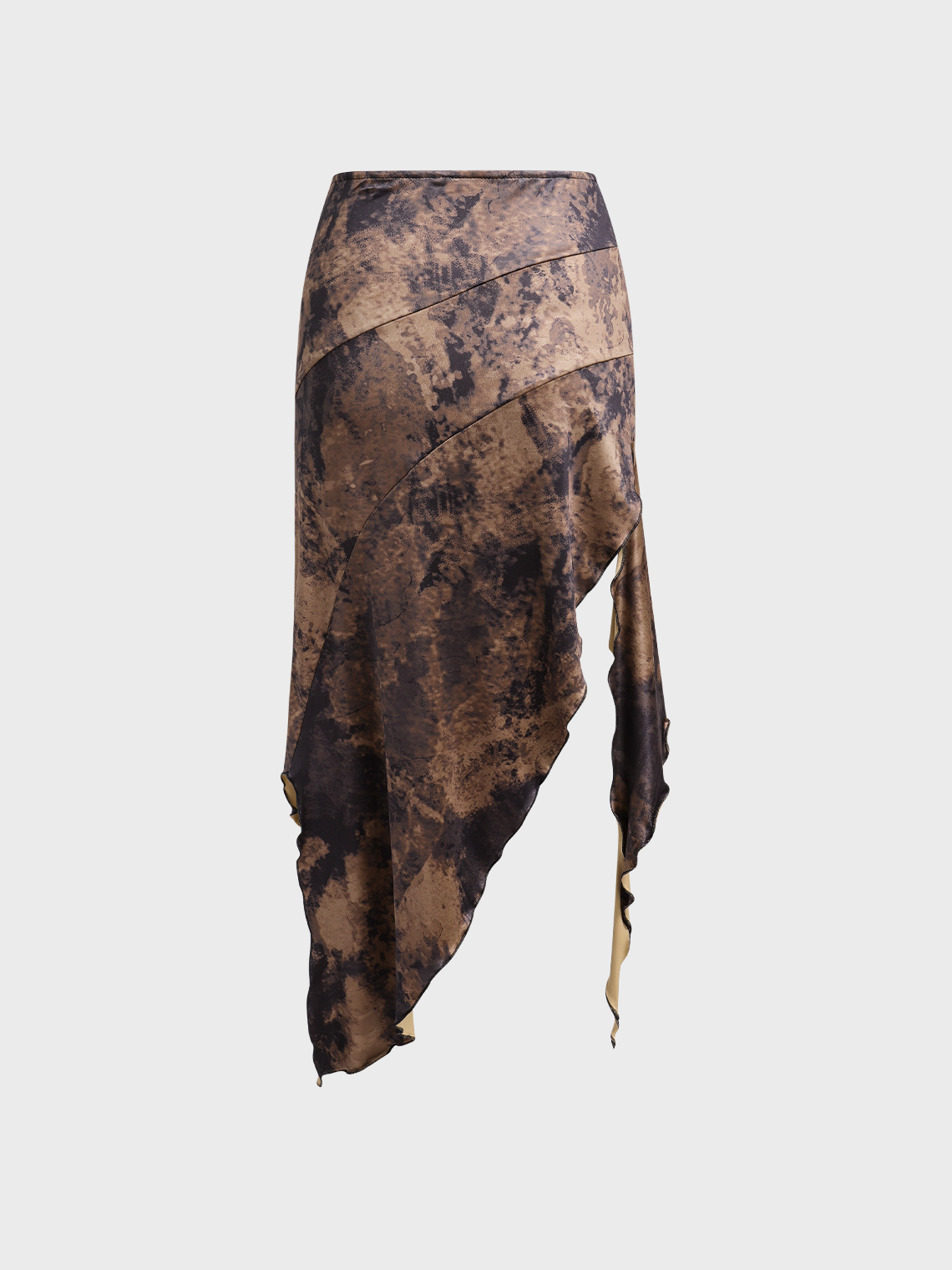 【Final Sale】Y2k Brown Slit Bottom Skirt