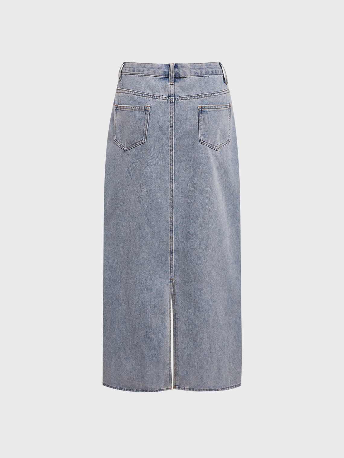 【Final Sale】Street Blue Vintage Denim Bottom Skirt