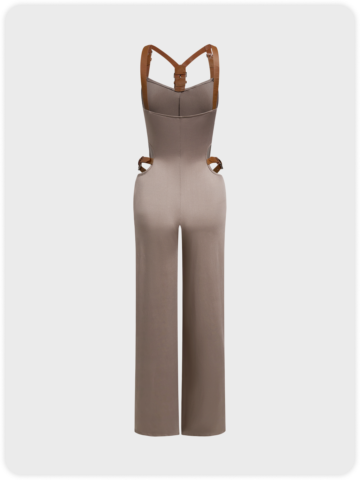 Edgy Coffee Jumpsuit