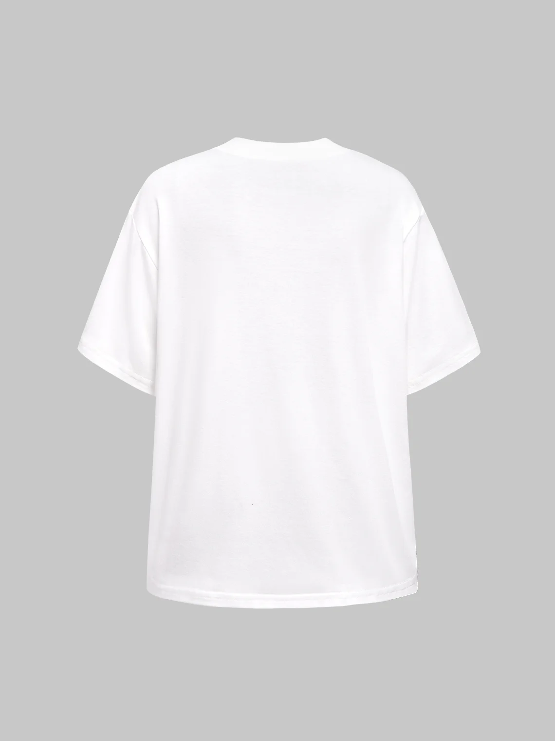 Street White Figure print Top T-Shirt
