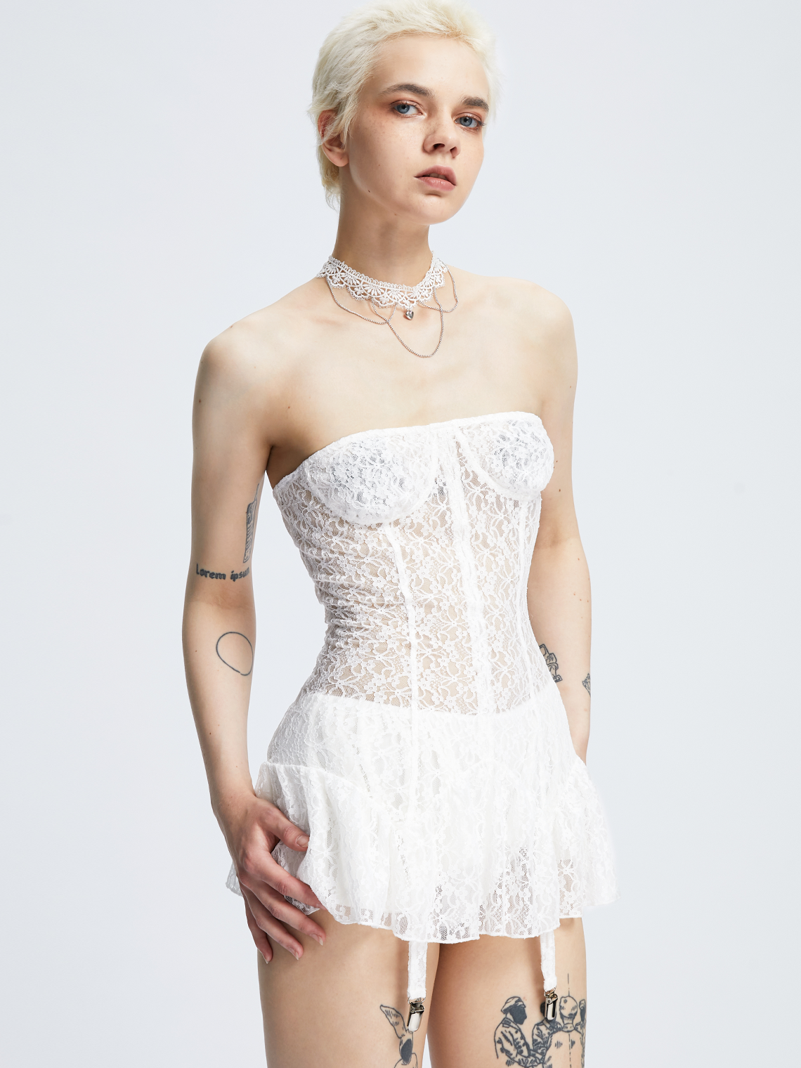 【Final Sale】Plain Regular Fit Y2K Strapless Dress