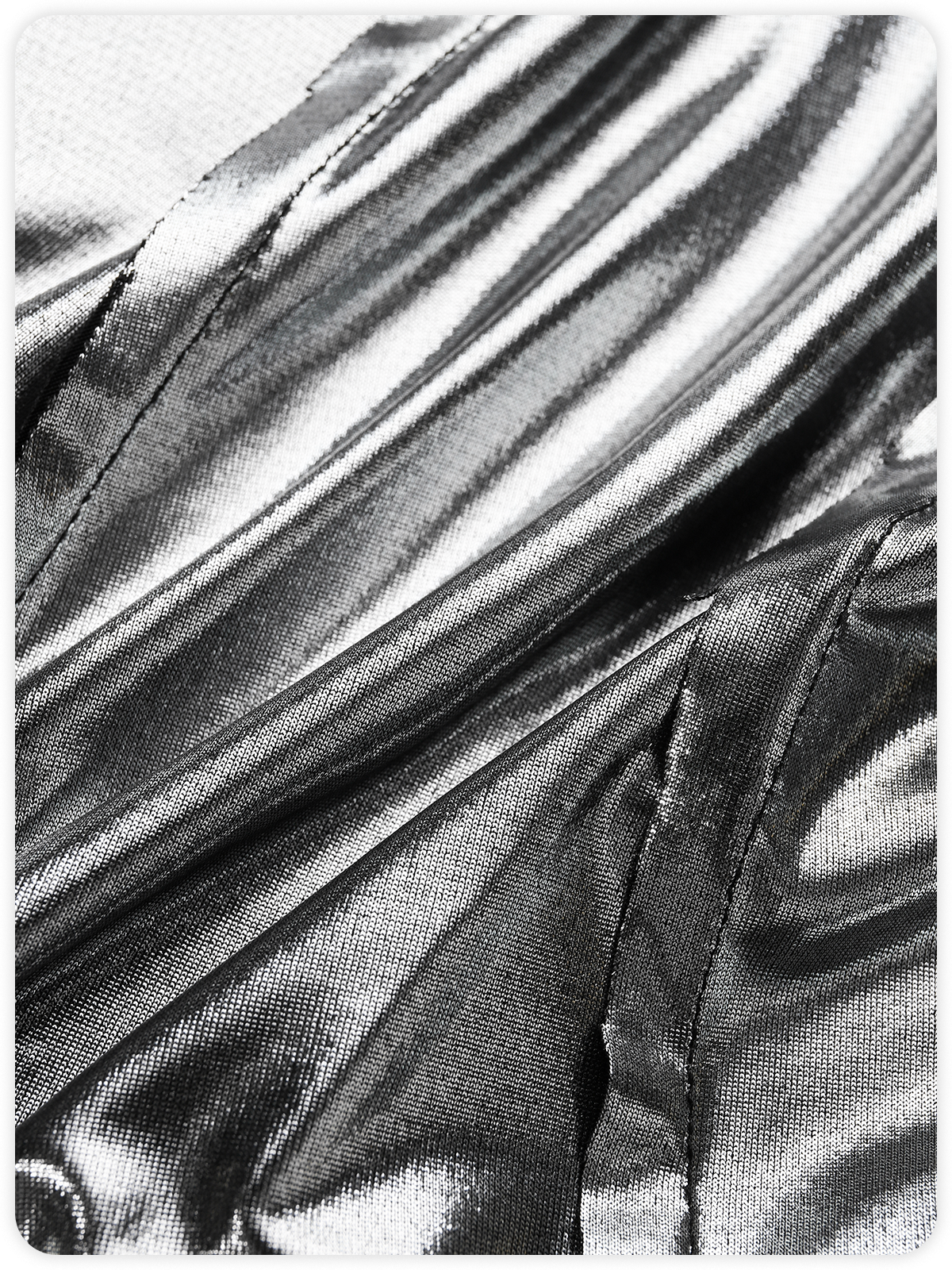 Y2k Silver Ruffles Asymmetrical design Bottom Skirt