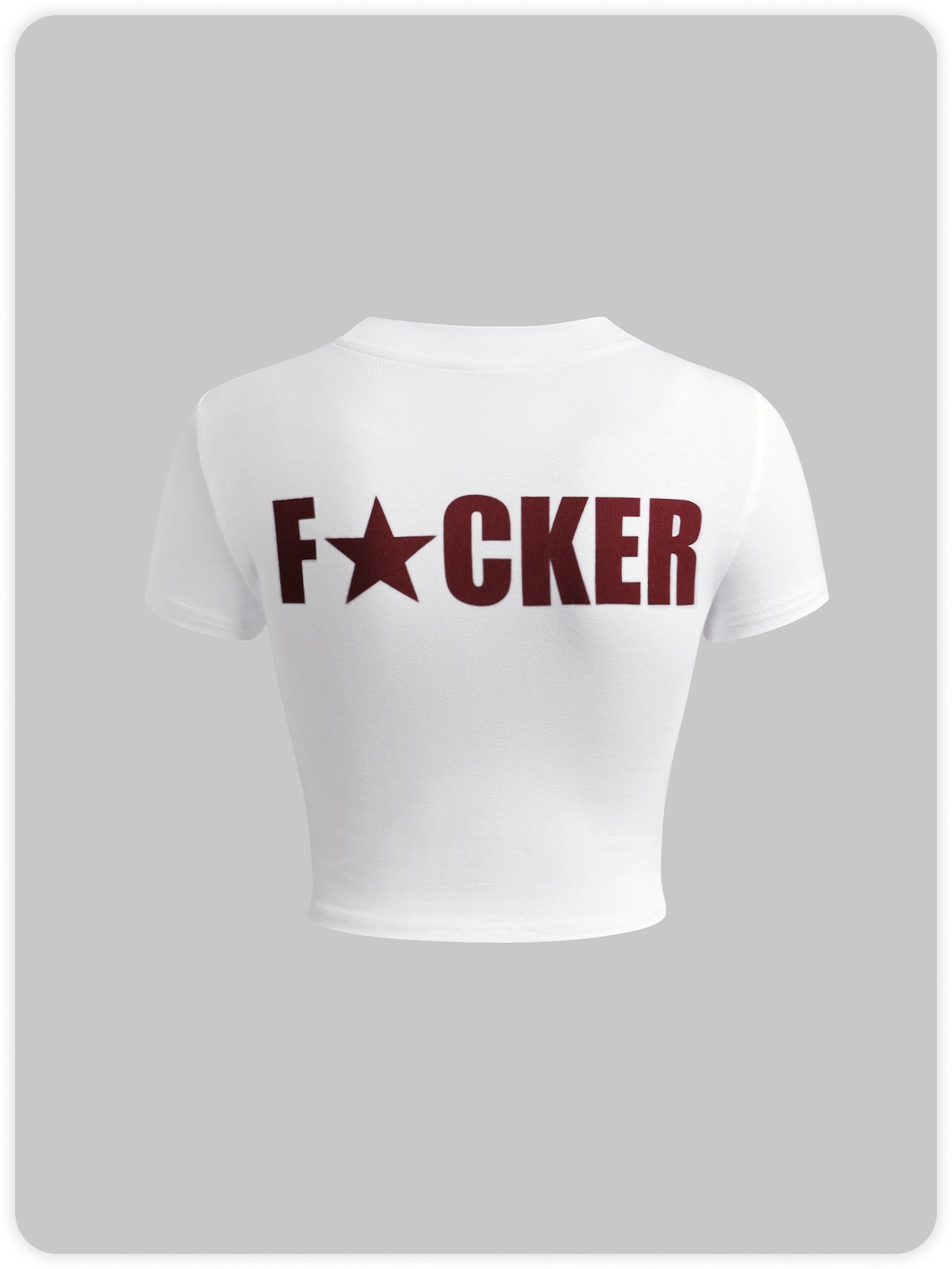 Y2K Crew Neck Tight Text Letters T-Shirt