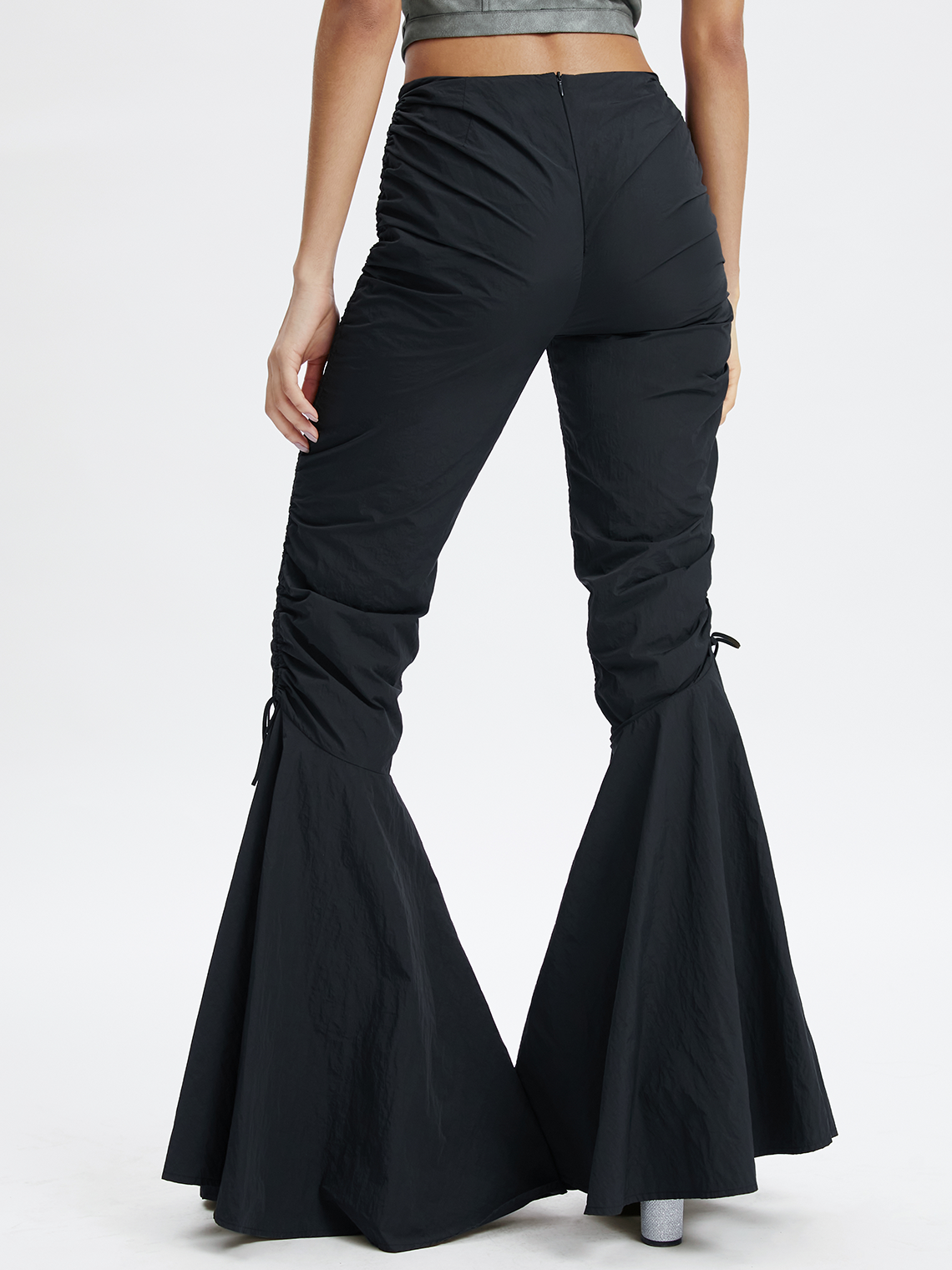 Drawstring Plain Pants