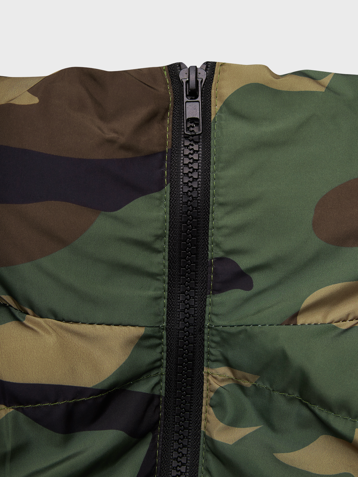 【Final Sale】Camouflage Drawstring Stand Collar Vest Coat
