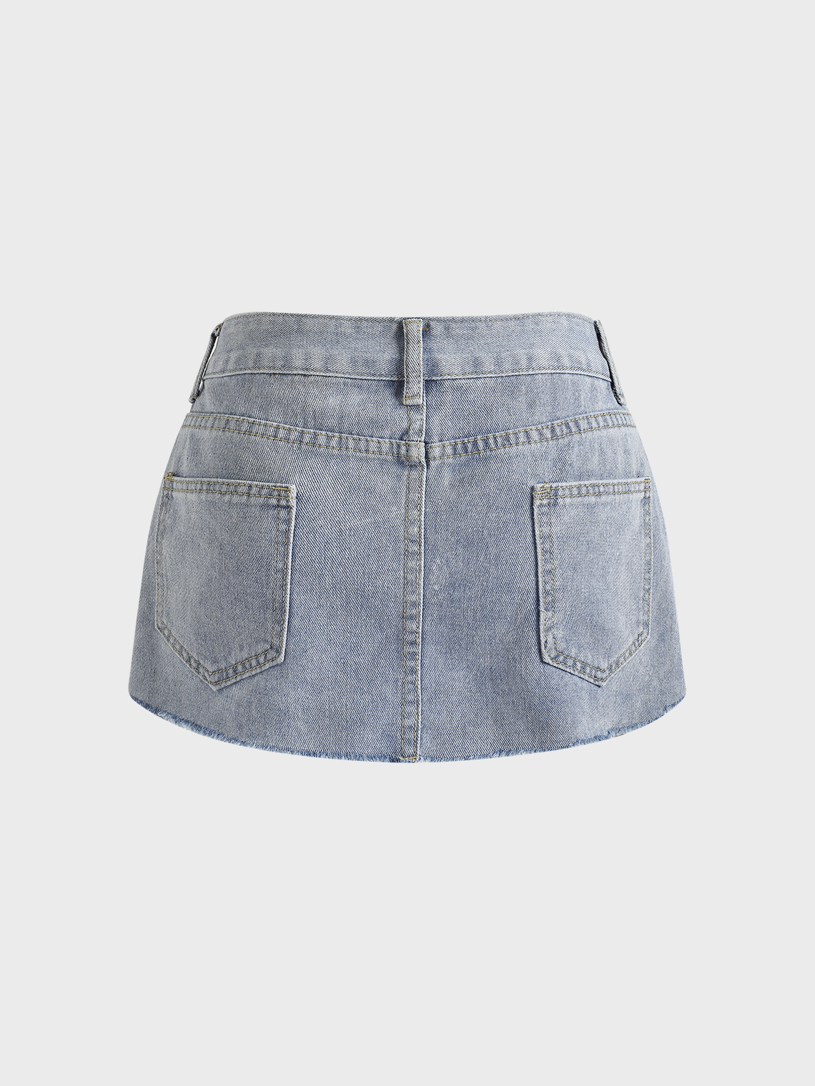 Plain Short Denim Skirt