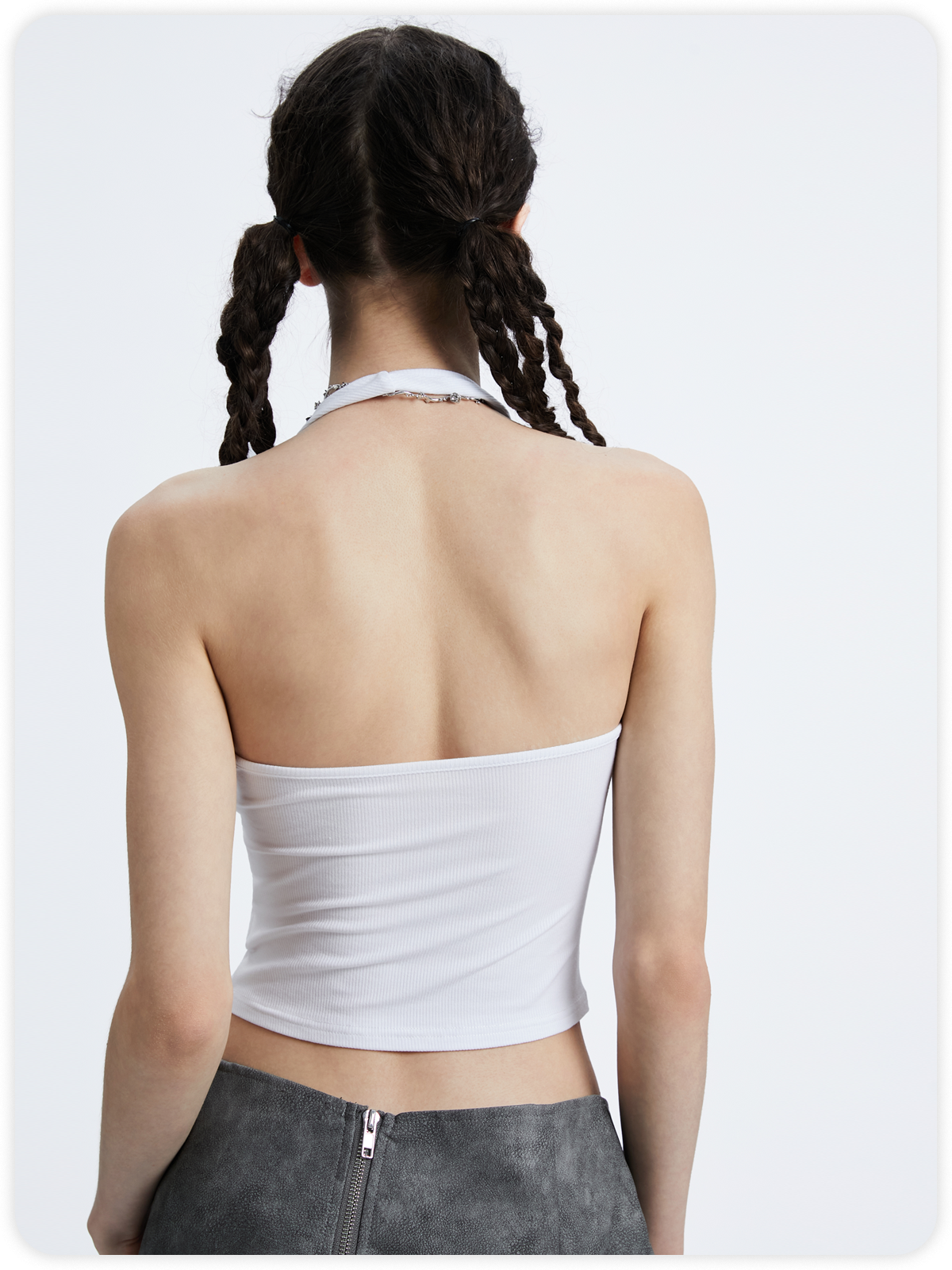 Street White Cross Top Tank Top & Cami