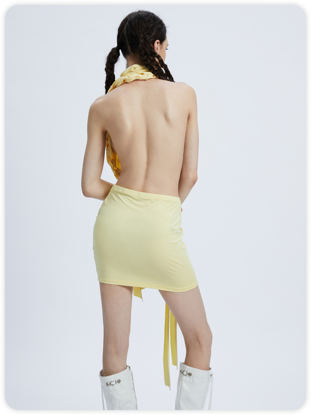 Y2k Asymmetrical design Cropped Dress Mini Dress