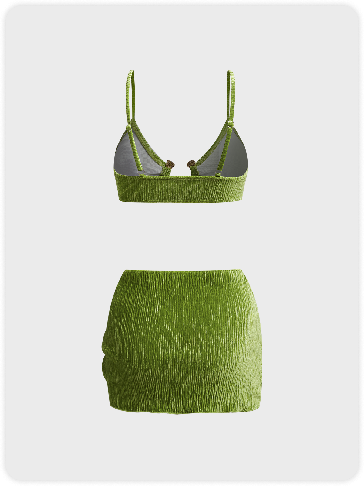 Flannel Plain Top With Skirt Matching Set