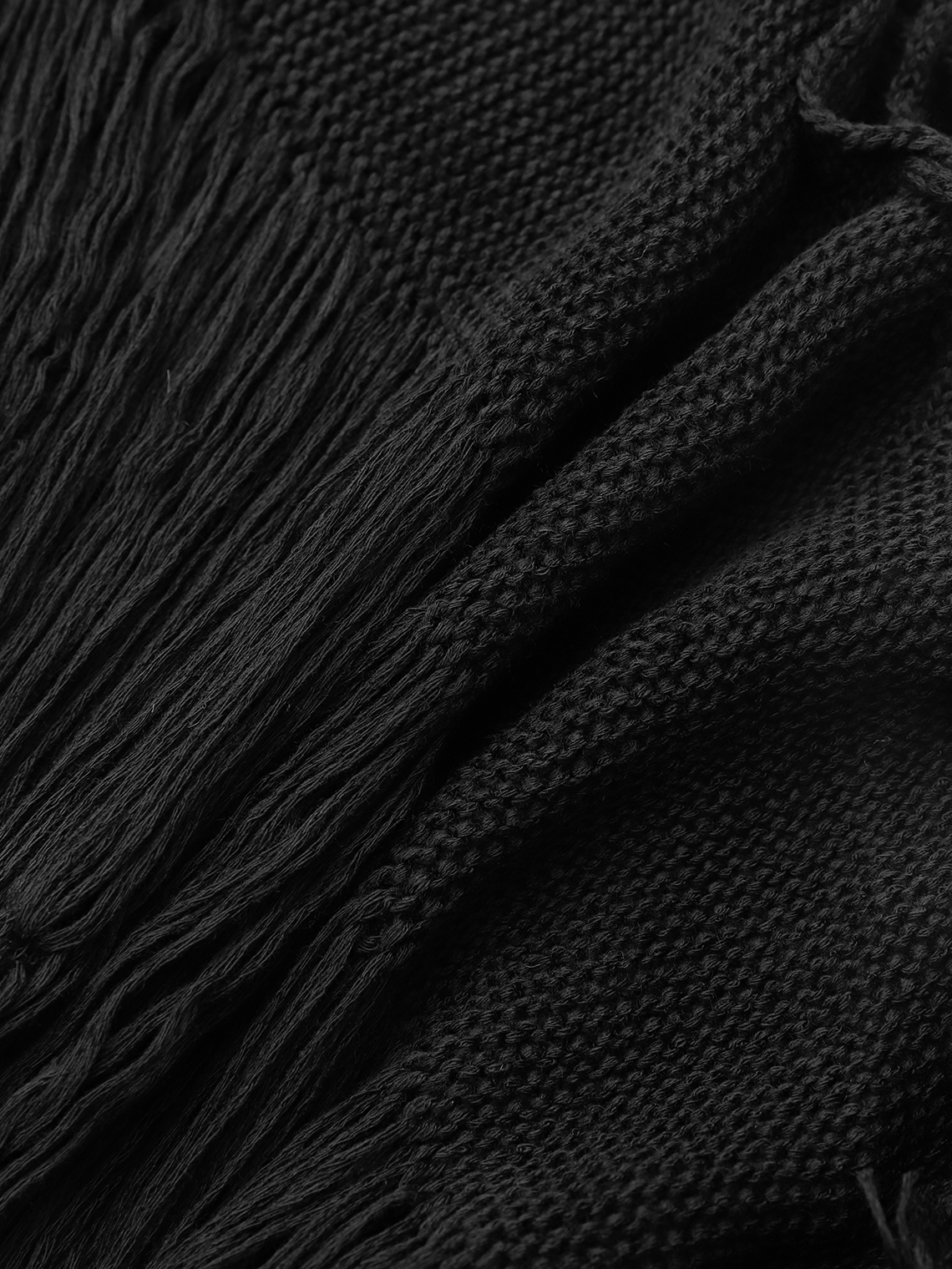 Tassel Details Side Slit Sleeveless Maxi Sweater Dress