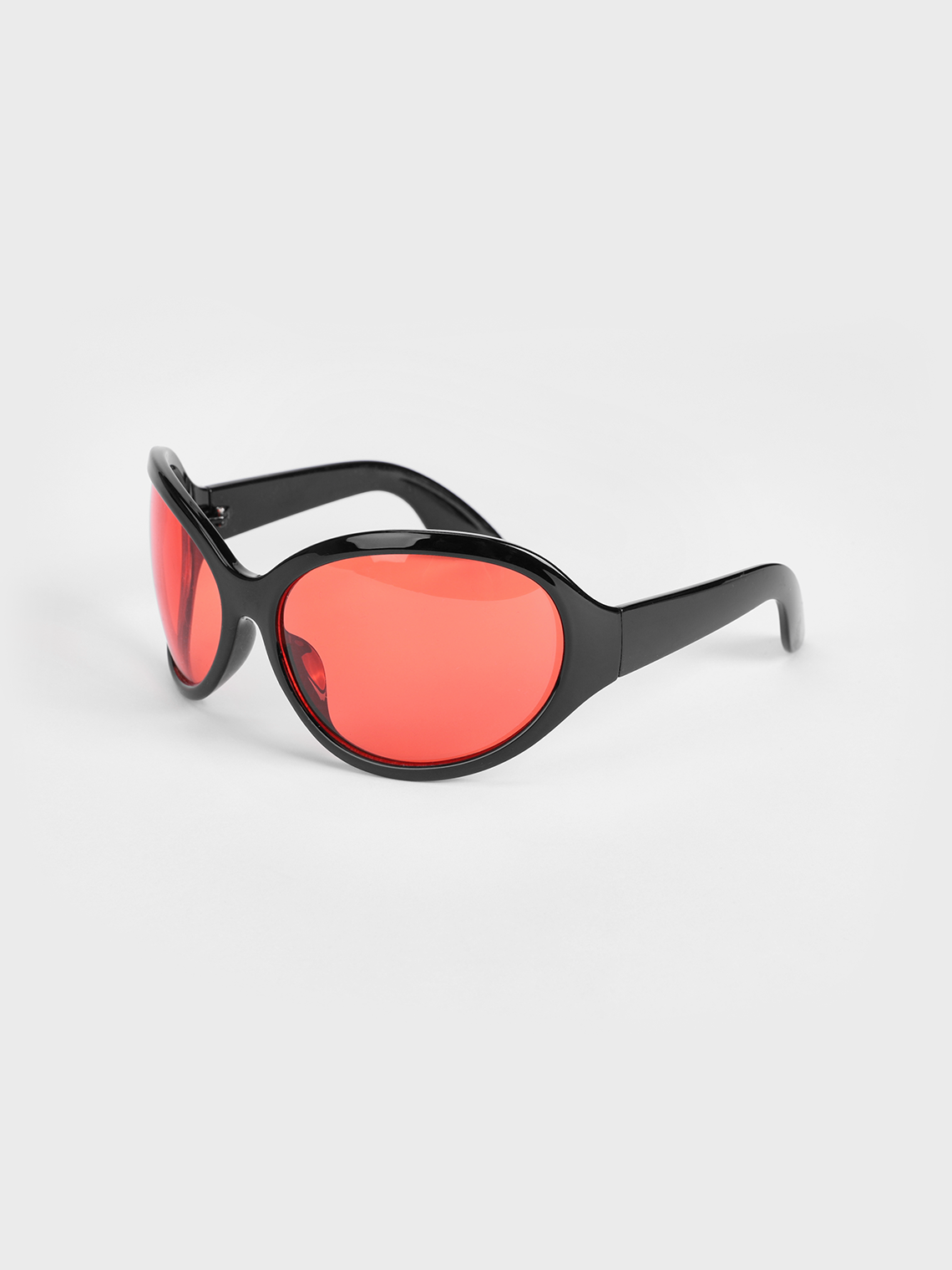 Plastic Oval Frame Plain Sunglasses