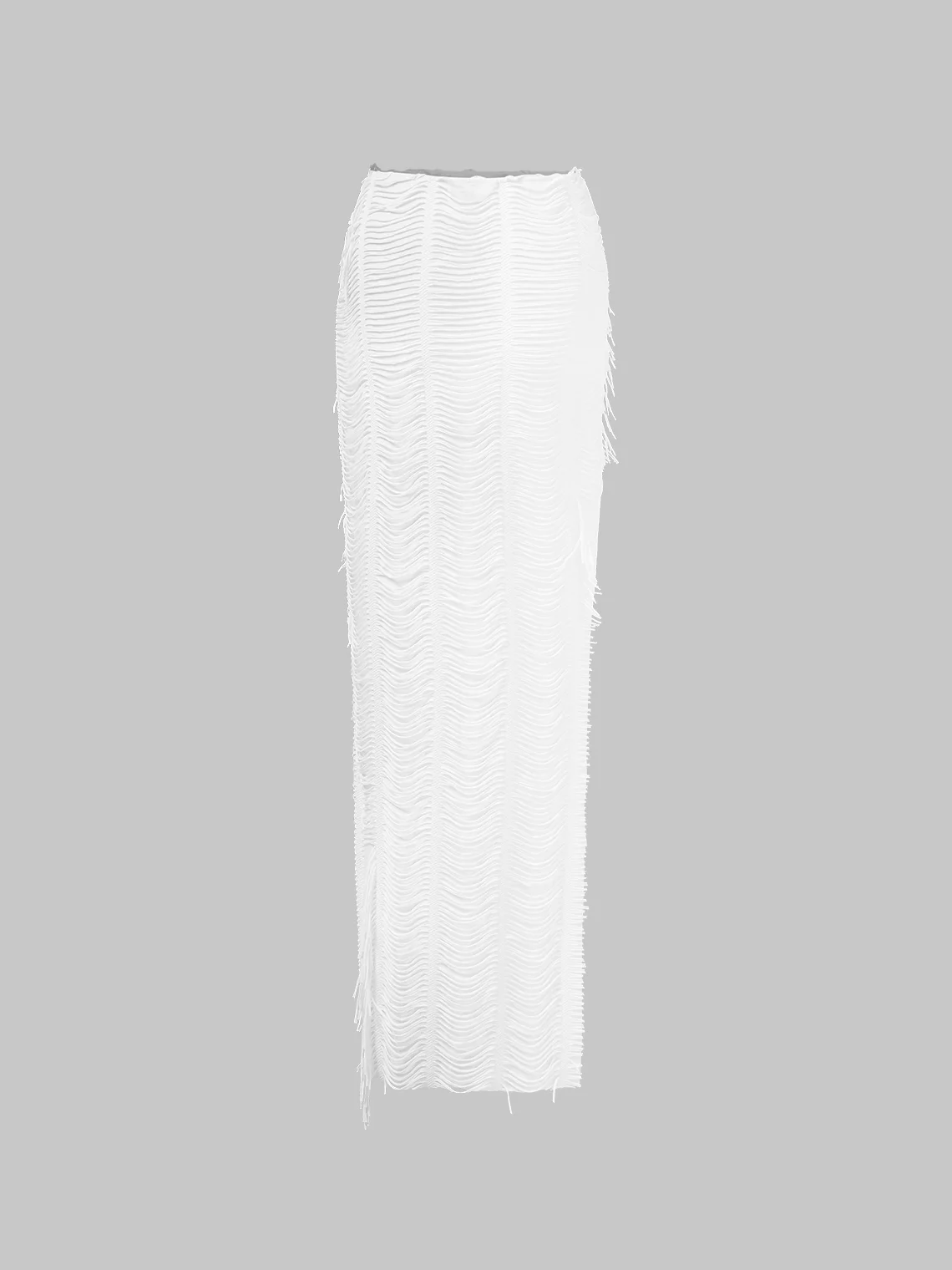 【Final Sale】Texture Fabric Plain Top With Skirt Set