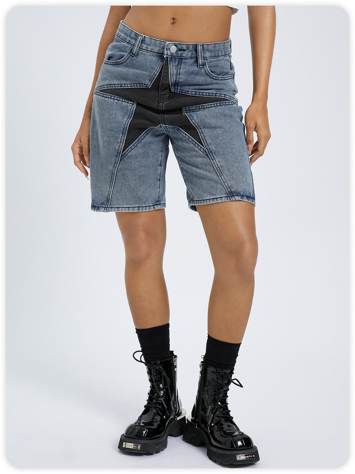 Street Blue Denim Bottom Shorts