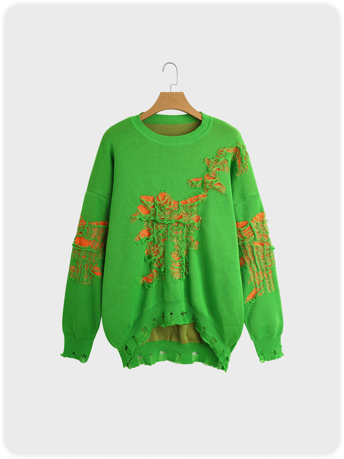 Knitted Hollow Out Long Sleeve Sweater