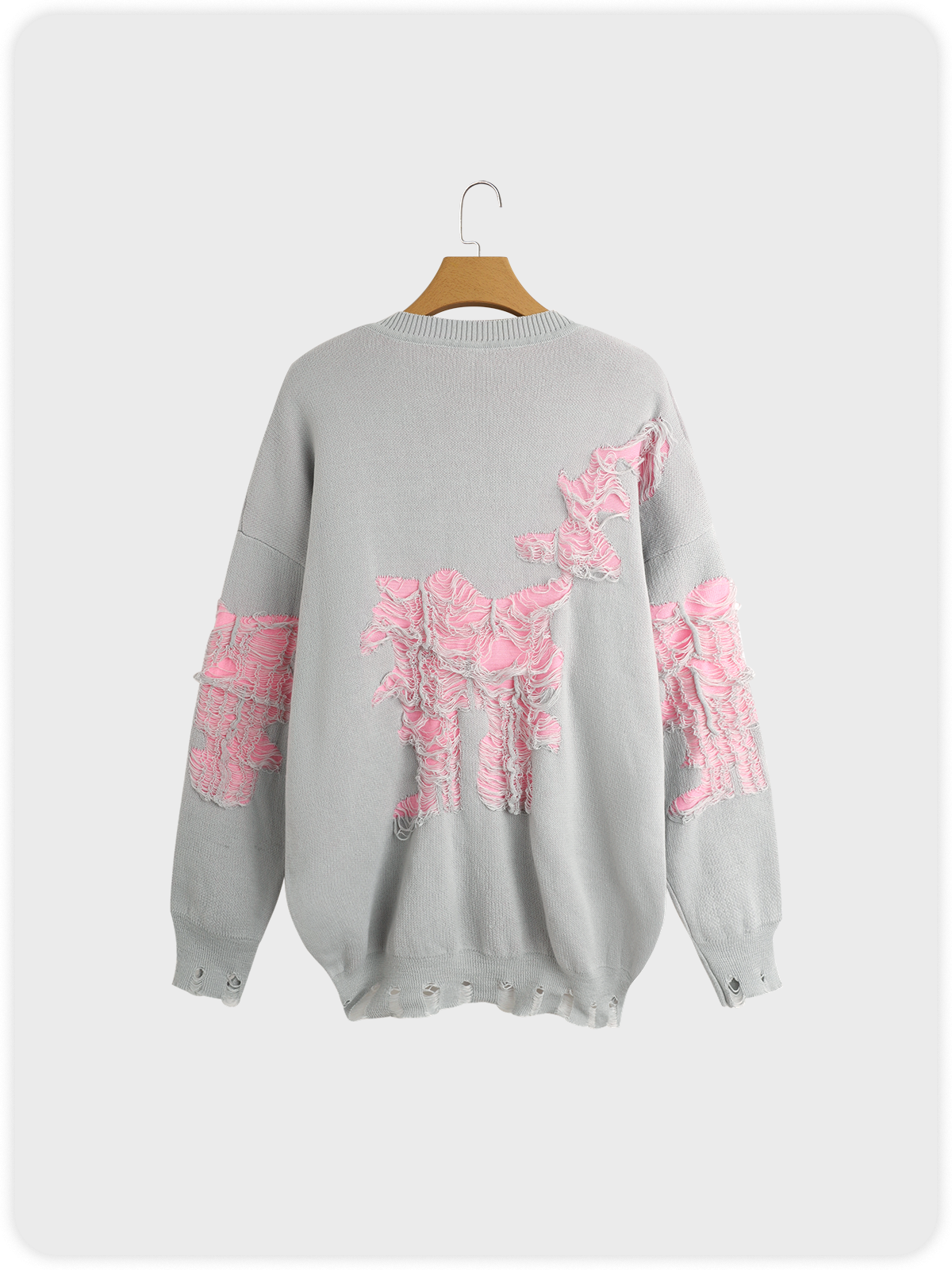 Knitted Hollow Out Long Sleeve Sweater
