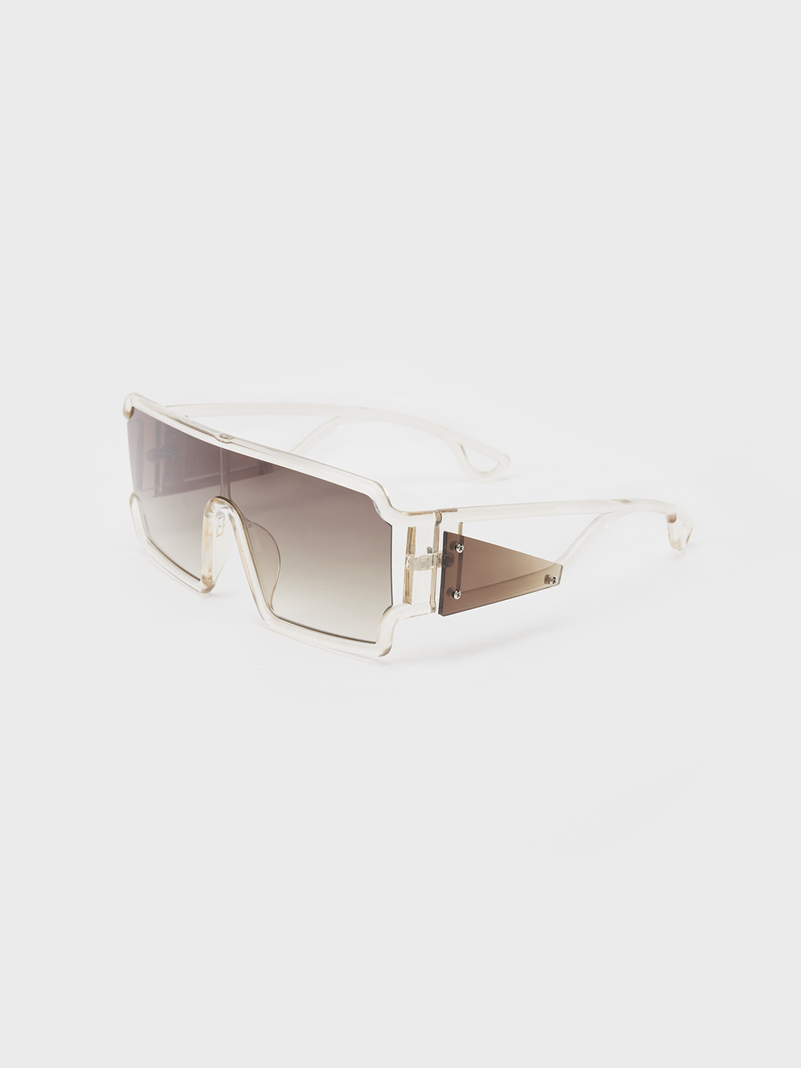 Square Frame Plastic Plain Sunglasses