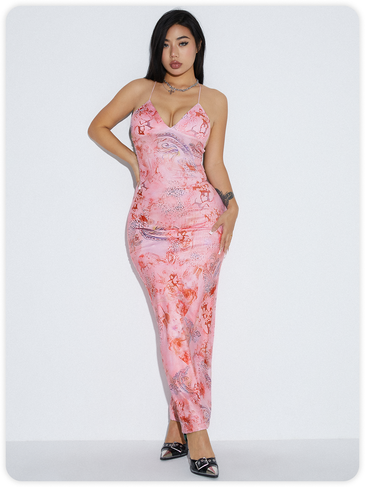 Backless Halter Butterfly Sleeveless Maxi Dress