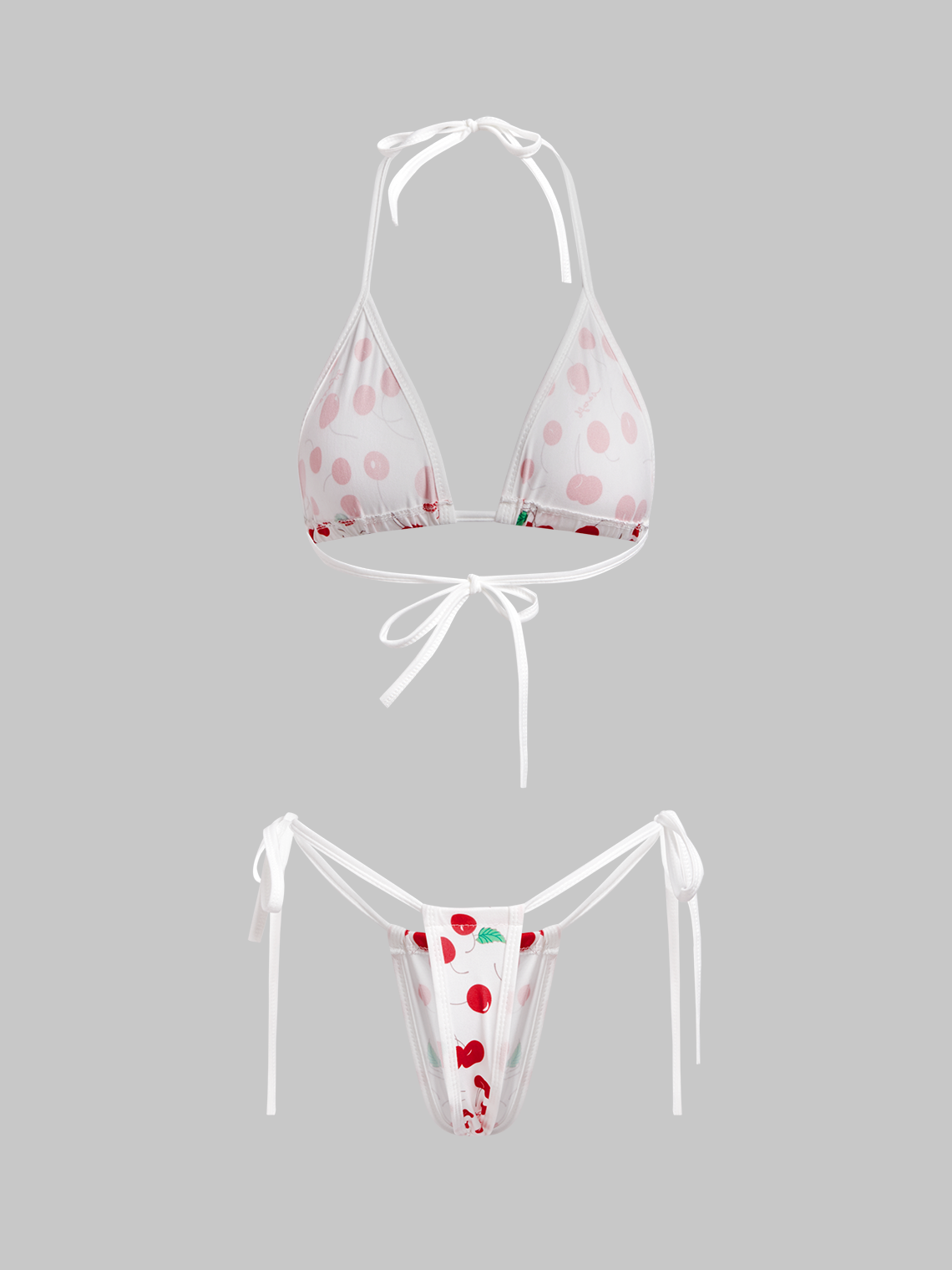 Cherry Halter Bikini Set