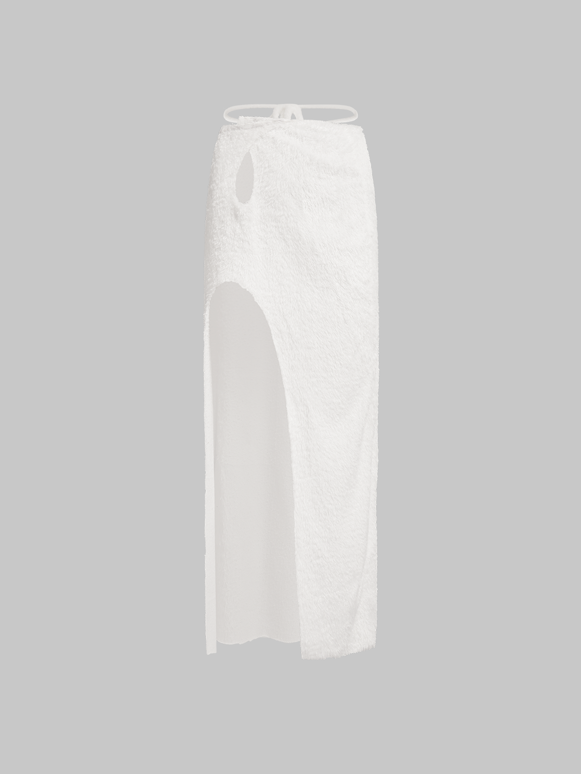 Plain Low Waist Split Maxi Skirt