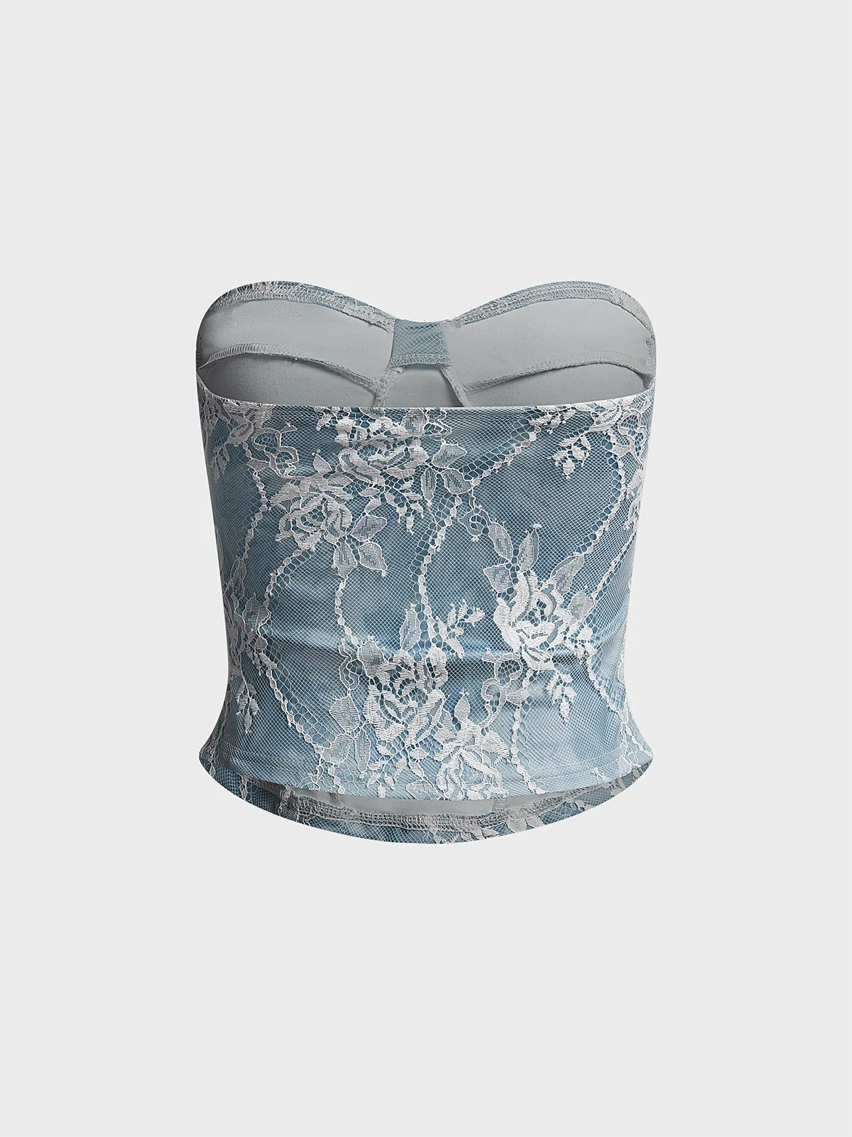Corset Strapless Floral Tube Top