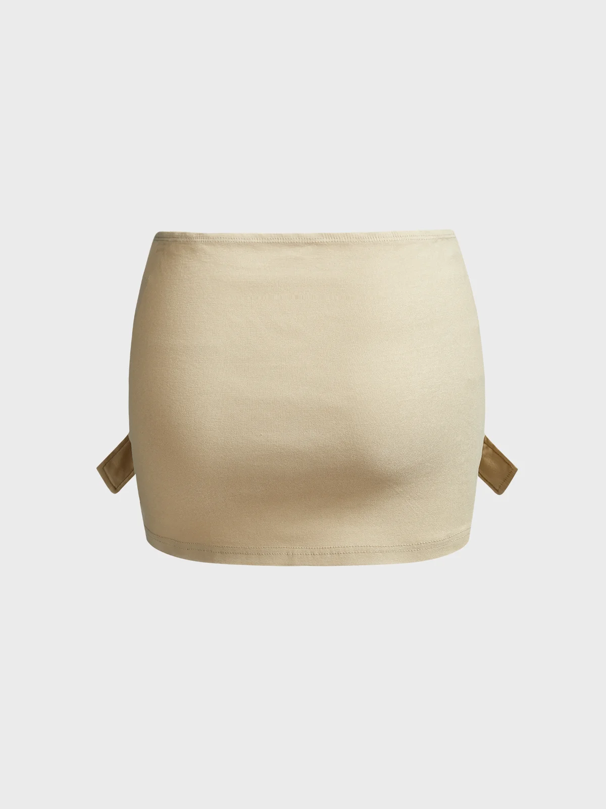 Metal Detail Plain Short Skirt