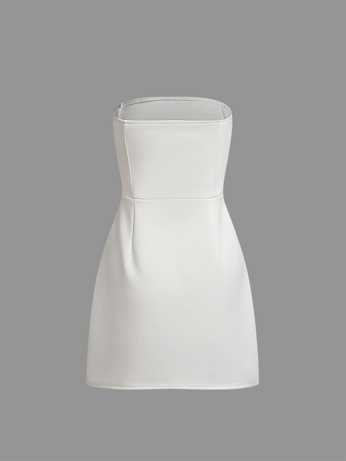 Strapless Plain Sleeveless Short Dress
