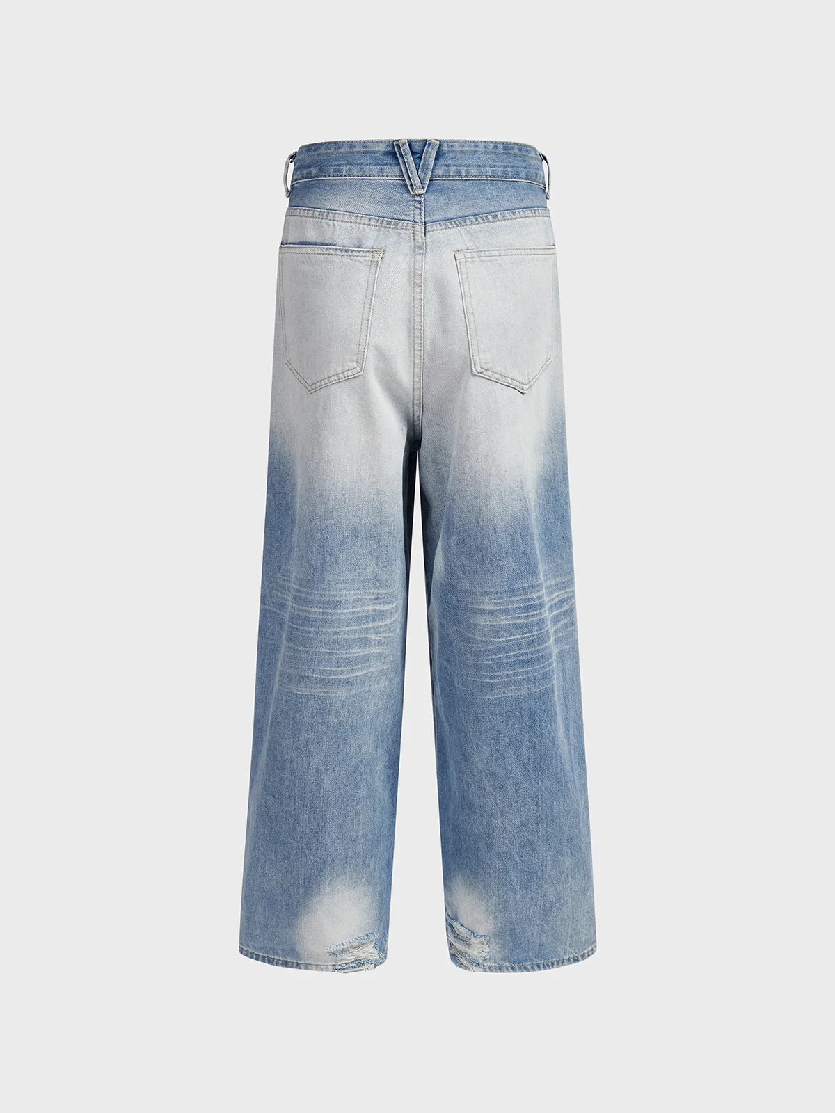 Denim Ombre Straight Pants Jeans