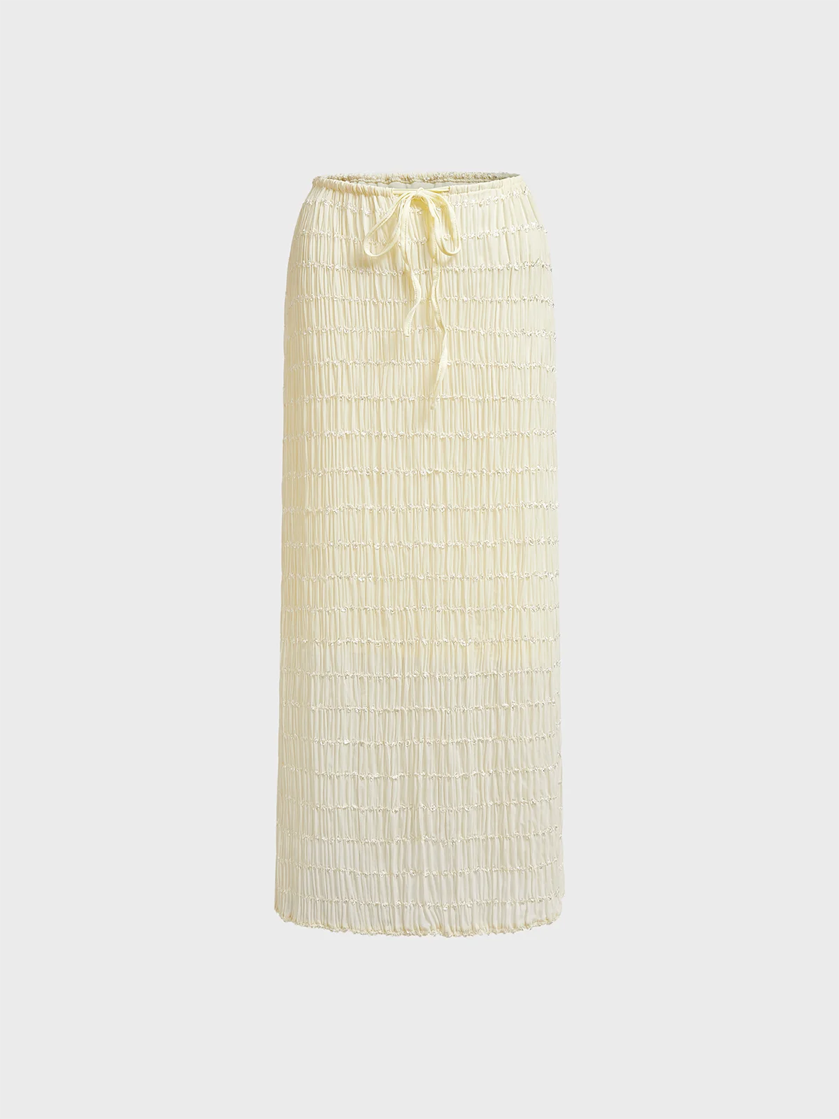 Chiffon Plain Top With Skirt Two-Piece Set