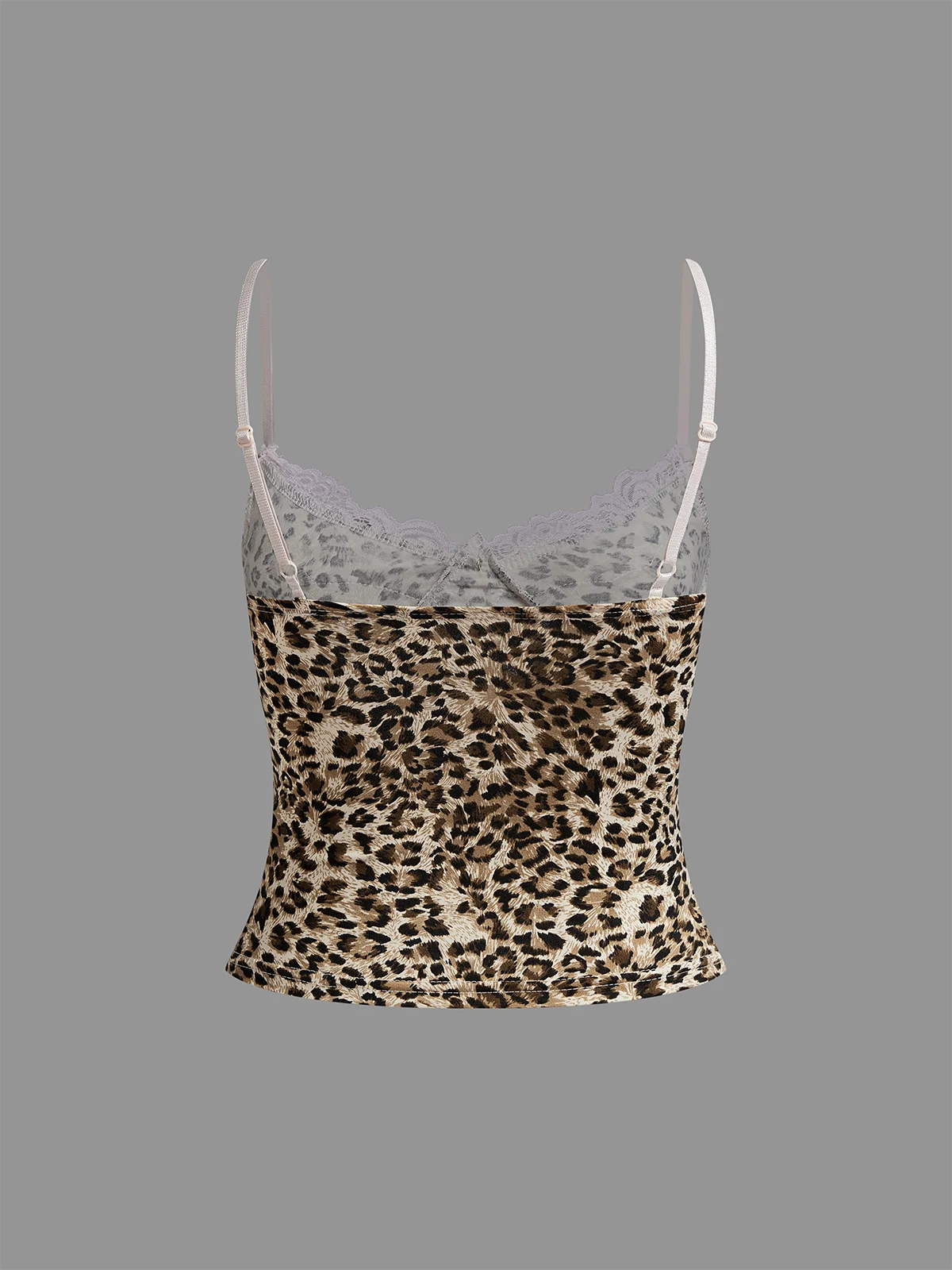 Lace Spaghetti Leopard Cami