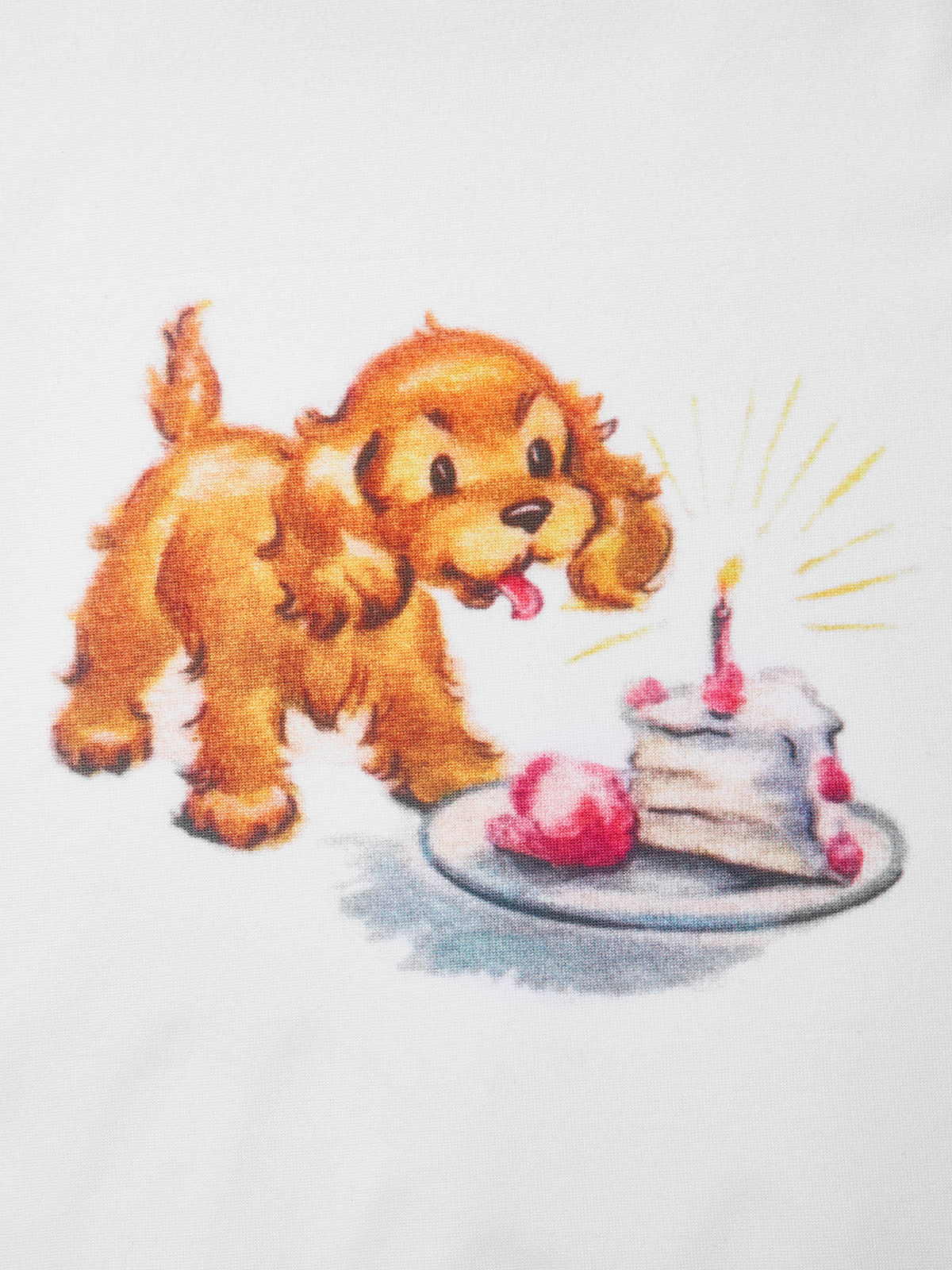 Jersey Crew Neck Dog Short Sleeve T-shirt