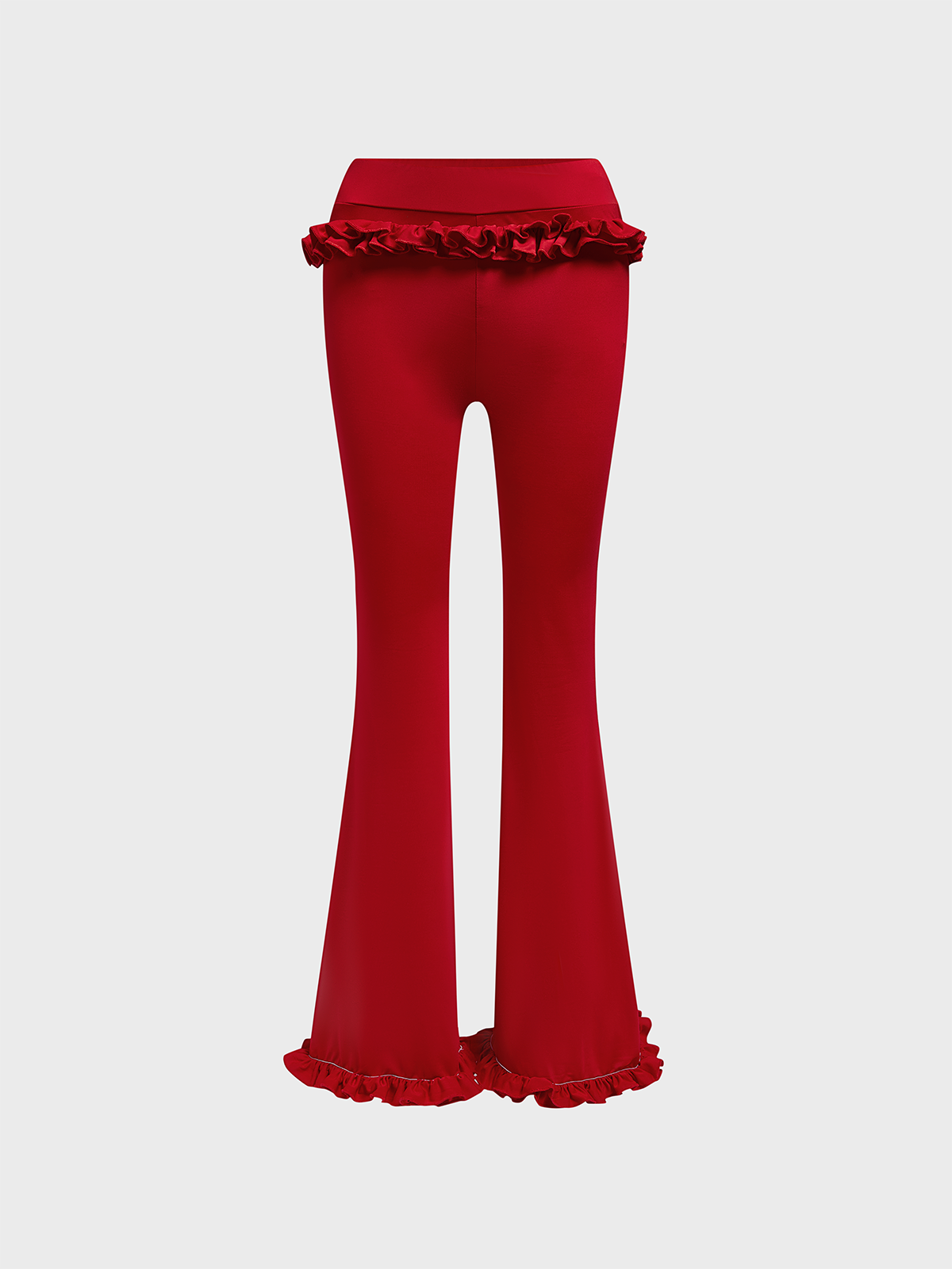 Jersey Plain Flare Pants Fashion Pants