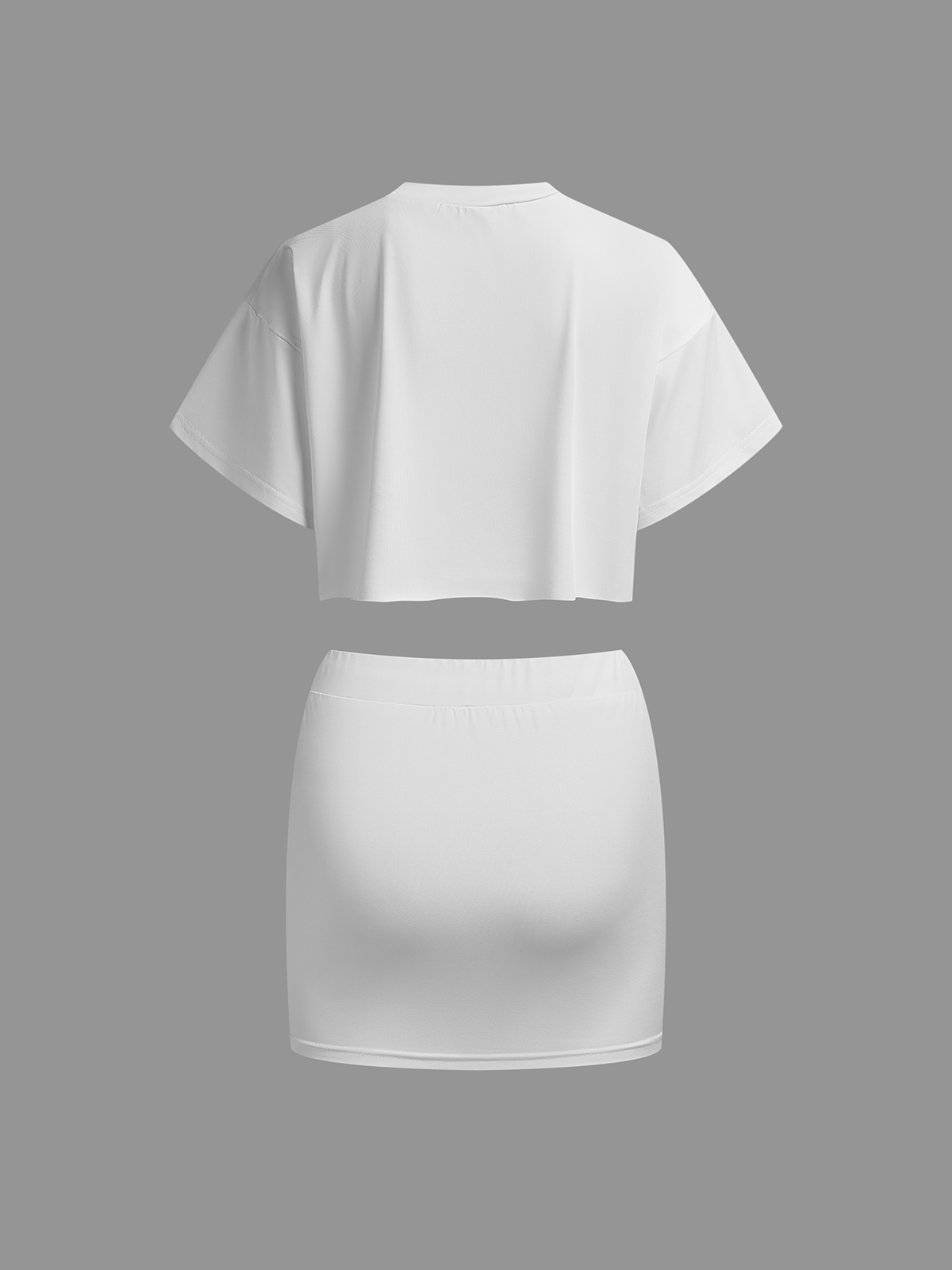 Jersey Human Body Top With Skirt Two-Piece Set