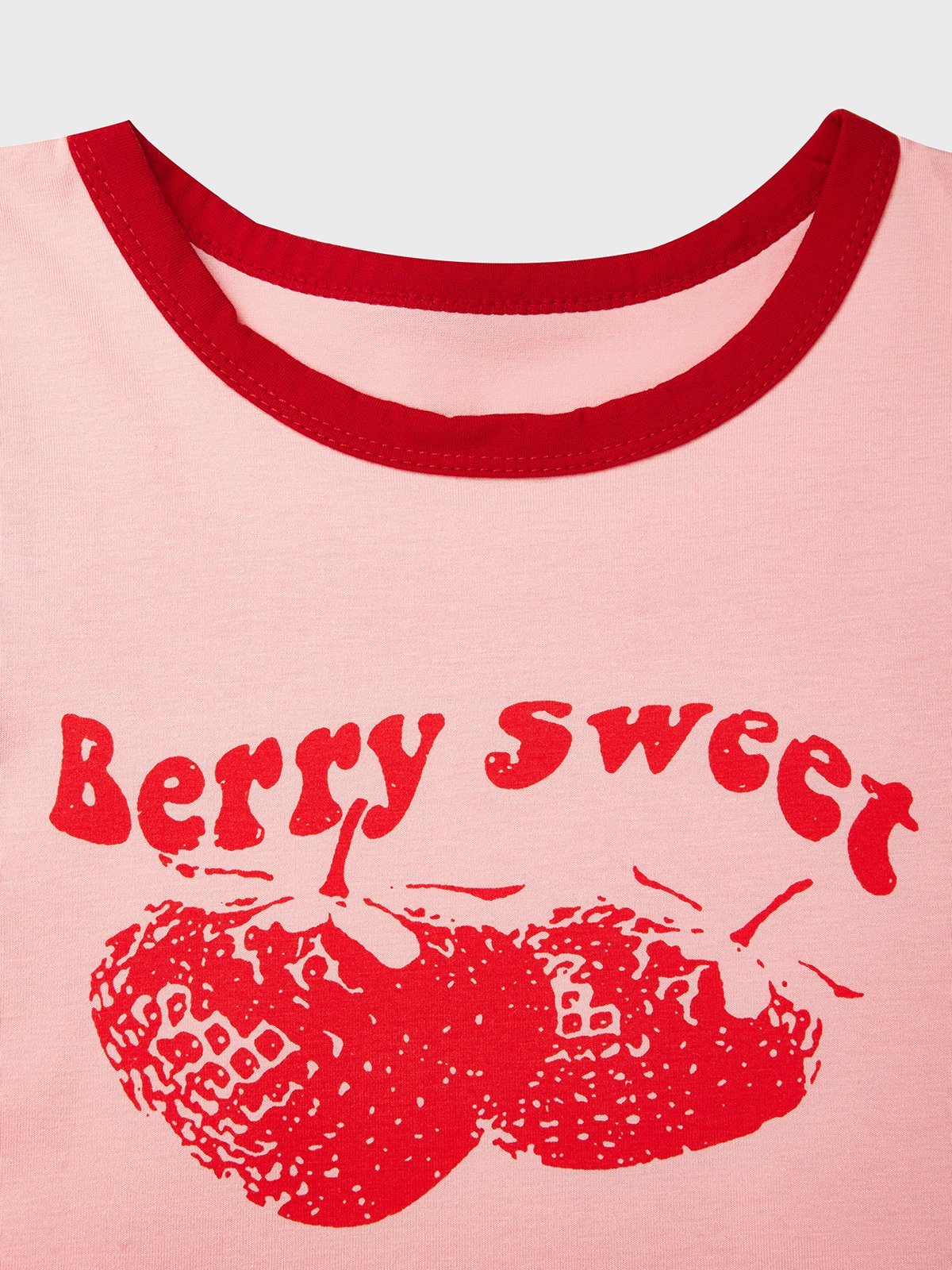 Jersey Crew Neck Fruit Tank Top